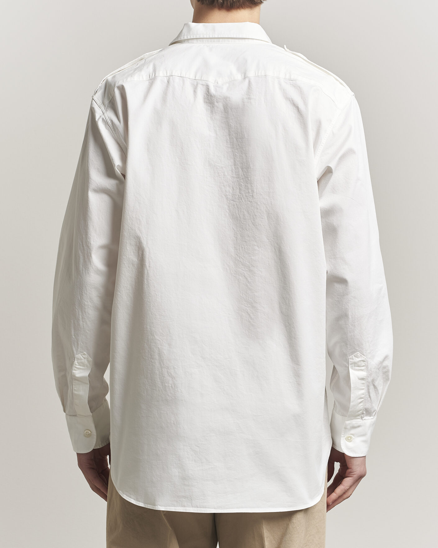 Uomini | Camicie | Massimo Alba | Army Double Pocket Shirt White