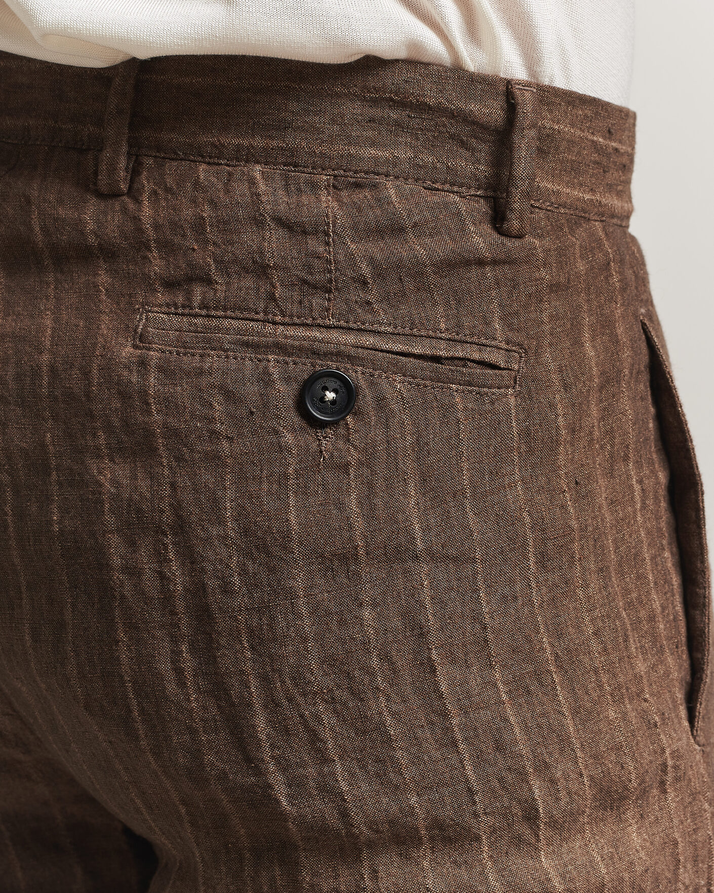 Uomini | Abiti | Massimo Alba | Sloop Linen Suit Brown Pinstripe