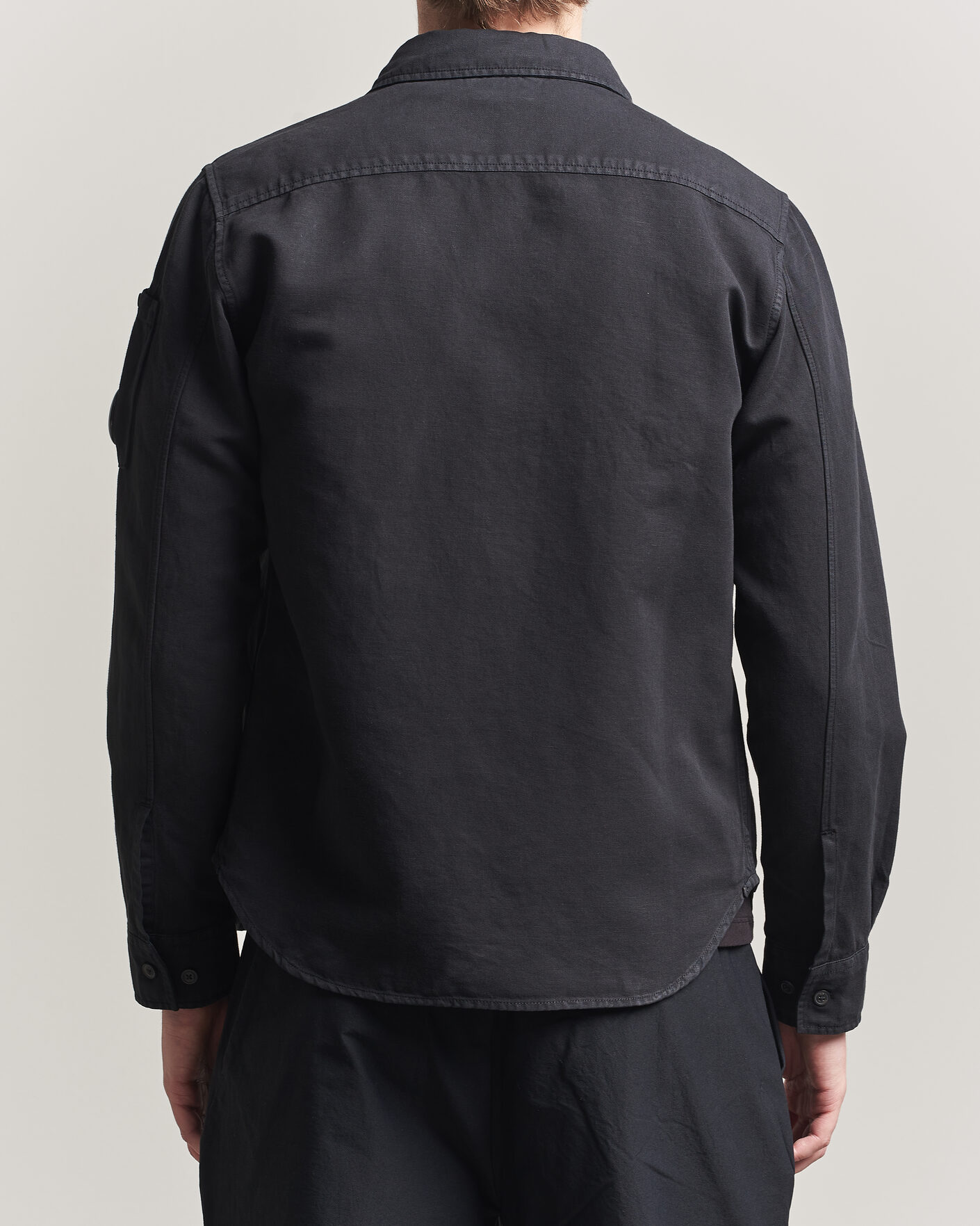 Uomini | Camicie | C.P. Company | Cotton/Linen Pocket Shirt Black