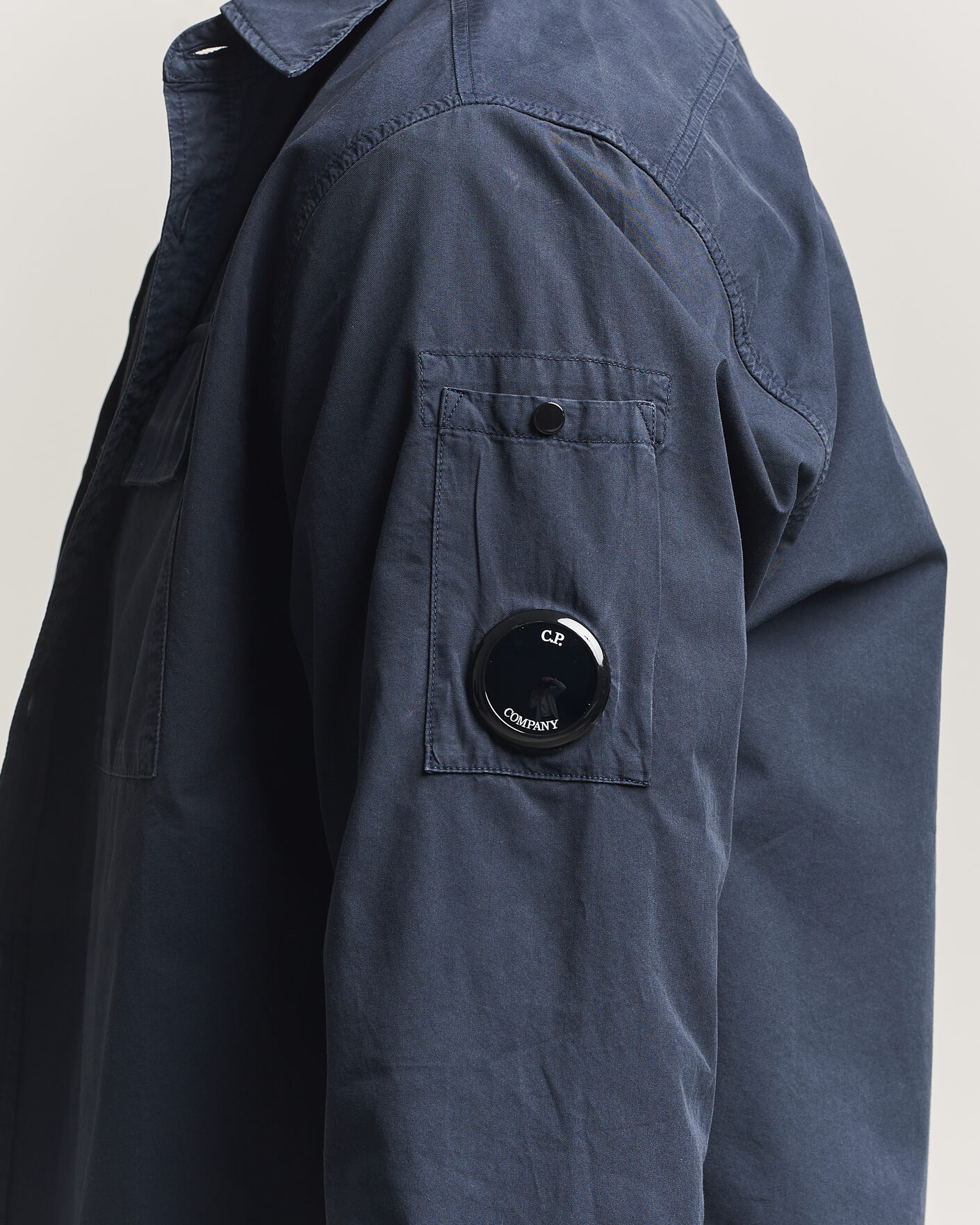 Uomini | Camicie | C.P. Company | Organic Gabardine Pocket Shirt Navy