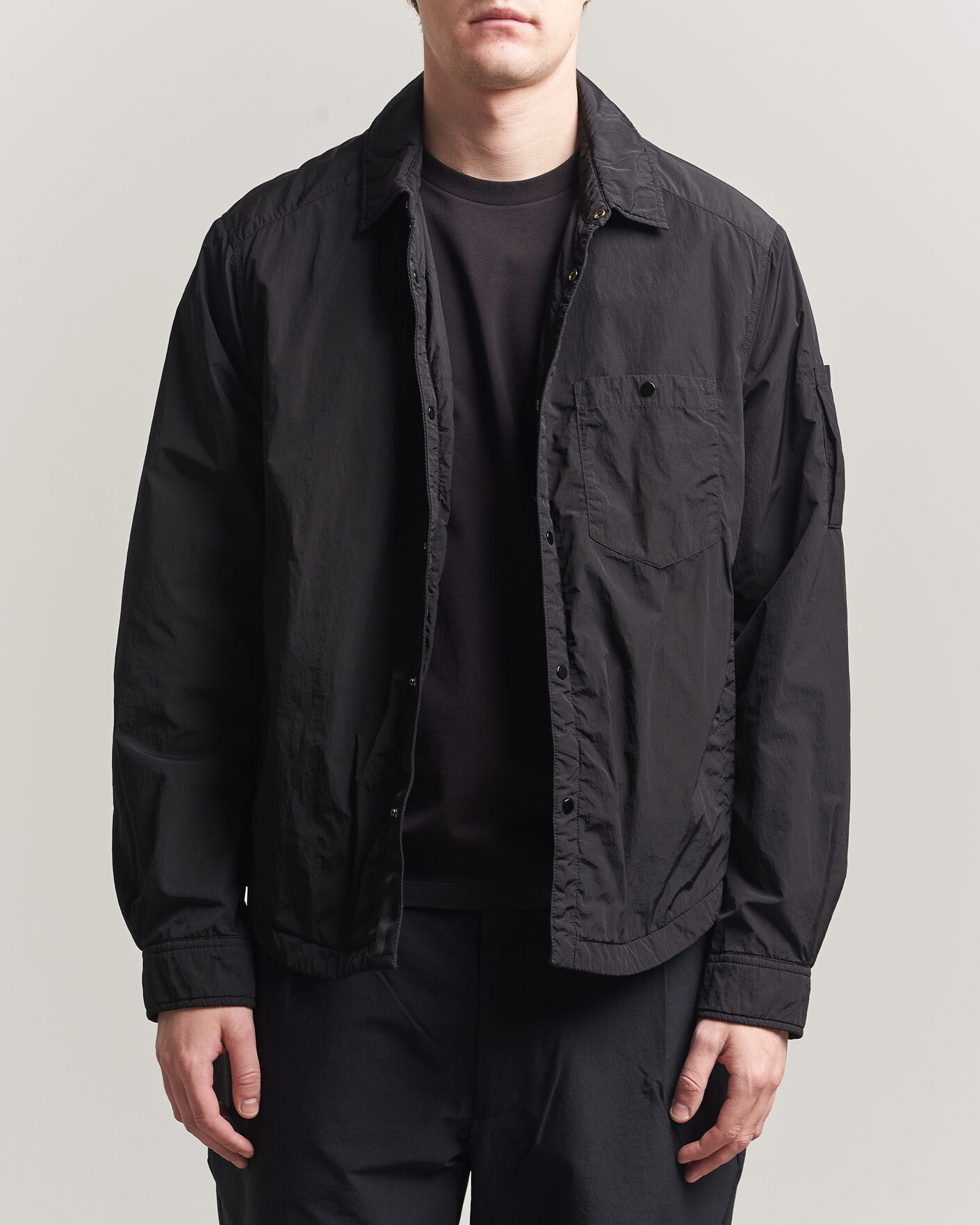 Uomini | Giacche | C.P. Company | Chrome R Padded Shirt Jacket Black