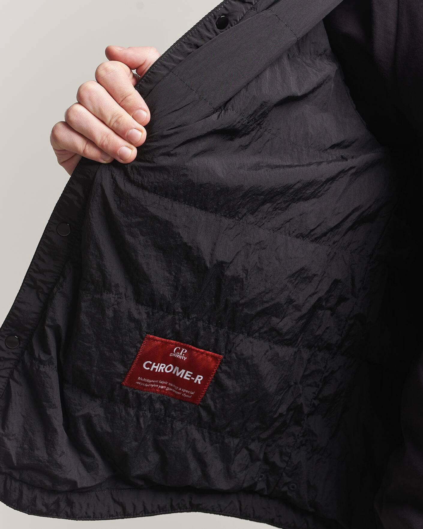 Uomini | Giacche | C.P. Company | Chrome R Padded Shirt Jacket Black