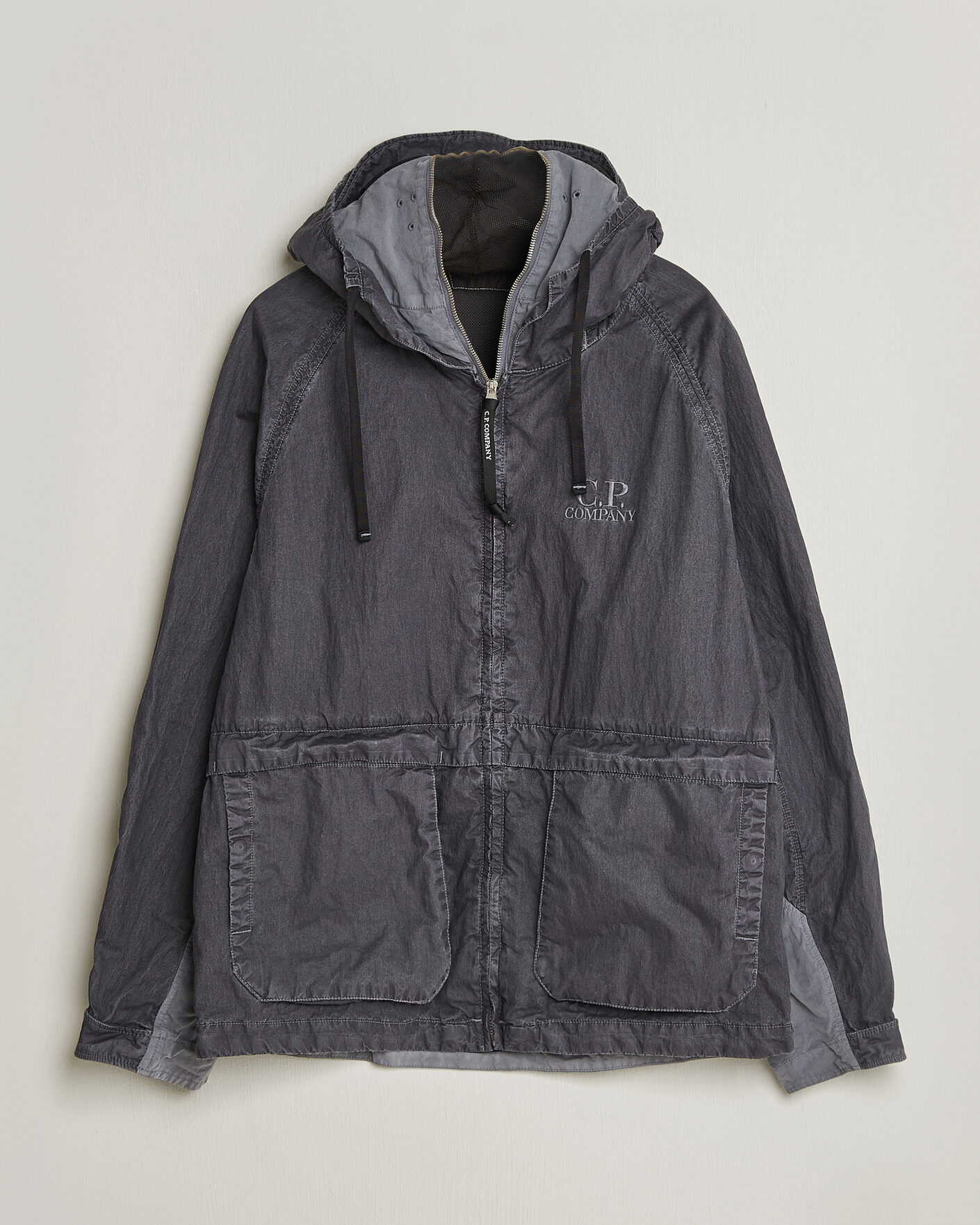 Uomini | Giacche | C.P. Company | 50 Fili Wax Hood Jacket Black