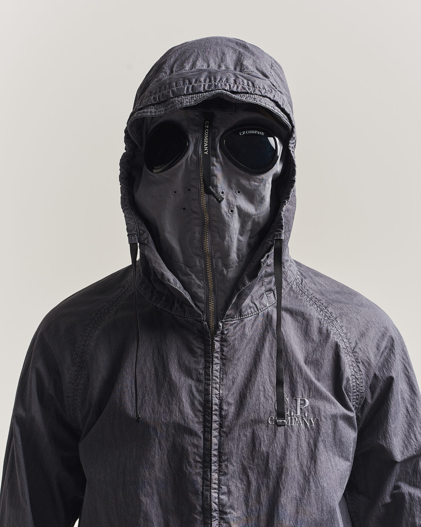 Uomini | Giacche | C.P. Company | 50 Fili Wax Hood Jacket Black
