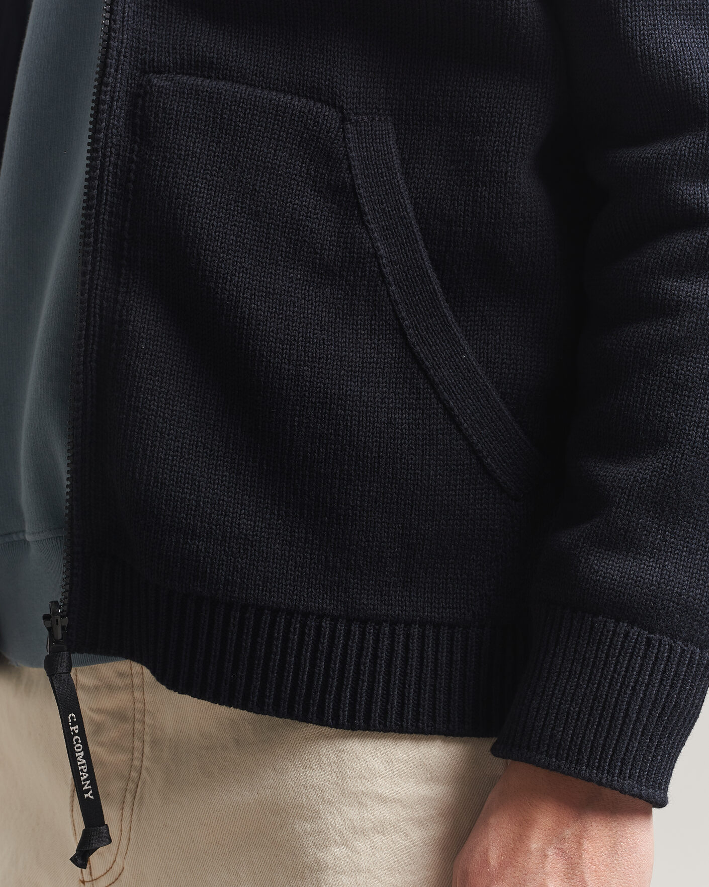 Uomini | Maglieria | C.P. Company | Cotton Mix 2 in 1 Knitted Sweater Navy