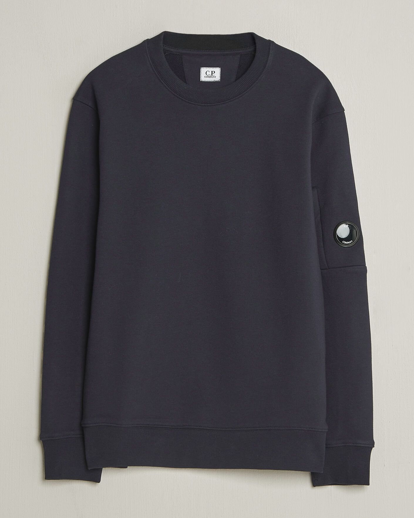 Uomini | Maglieria | C.P. Company | Diagonal Raised Fleece Lens Sweatshirt Navy