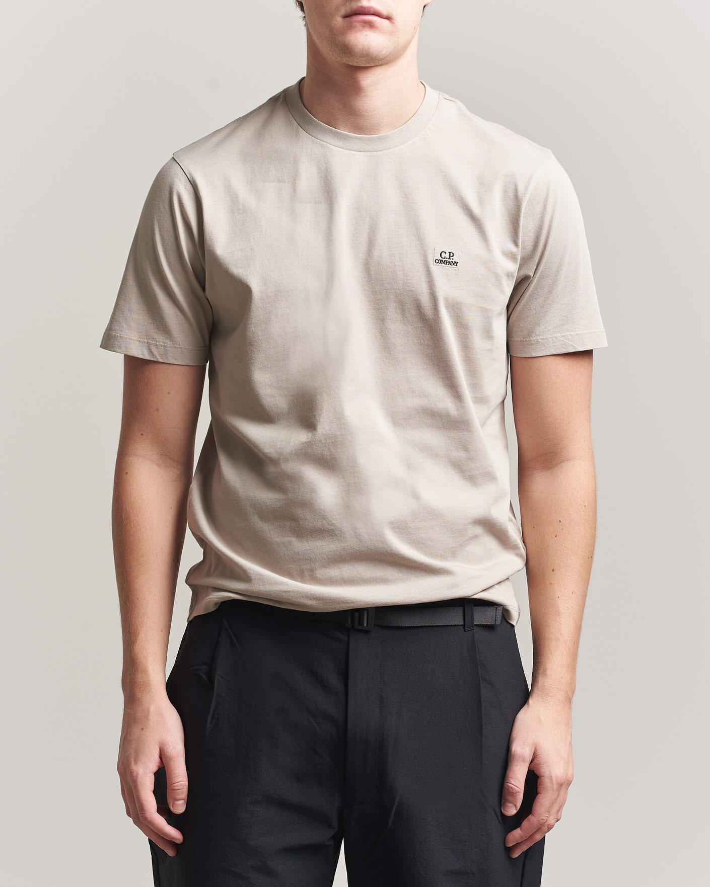 Uomini | T-shirt | C.P. Company | Short Sleeve Small Logo T-Shirt Light Grey