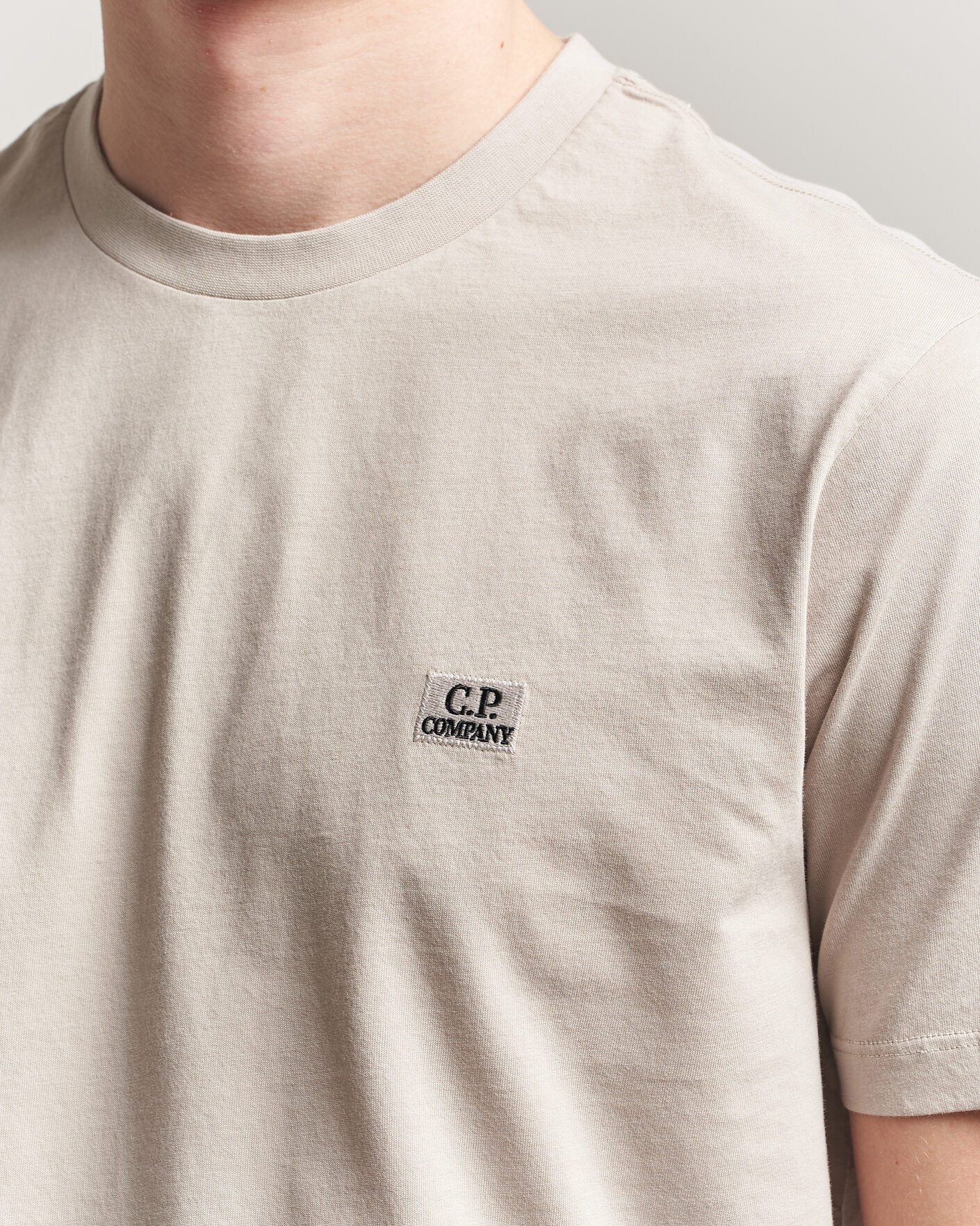 Uomini | T-shirt | C.P. Company | Short Sleeve Small Logo T-Shirt Light Grey