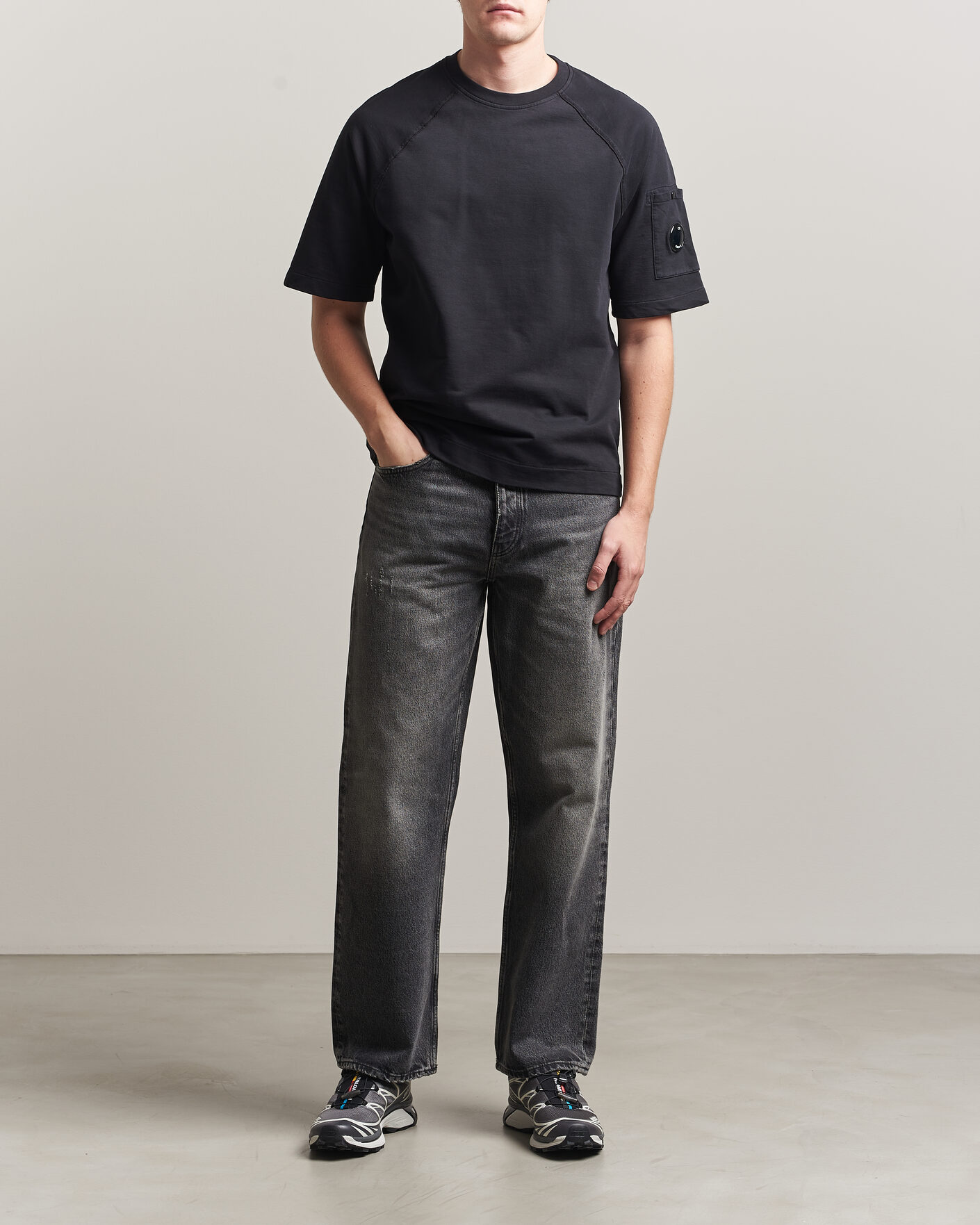 Uomini | T-shirt | C.P. Company | Heavy Weight Lens T-Shirt Black