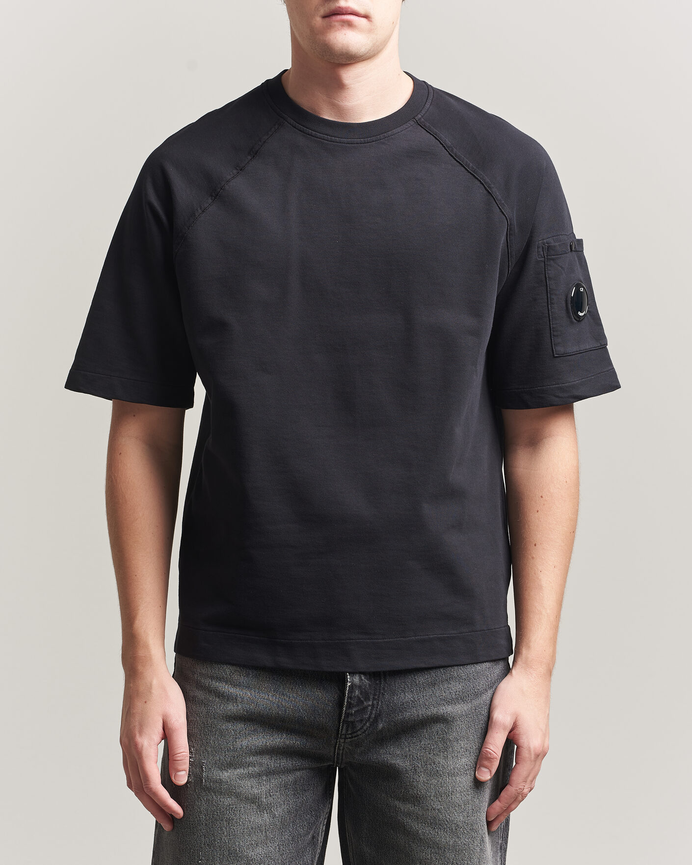 Uomini | T-shirt | C.P. Company | Heavy Weight Lens T-Shirt Black
