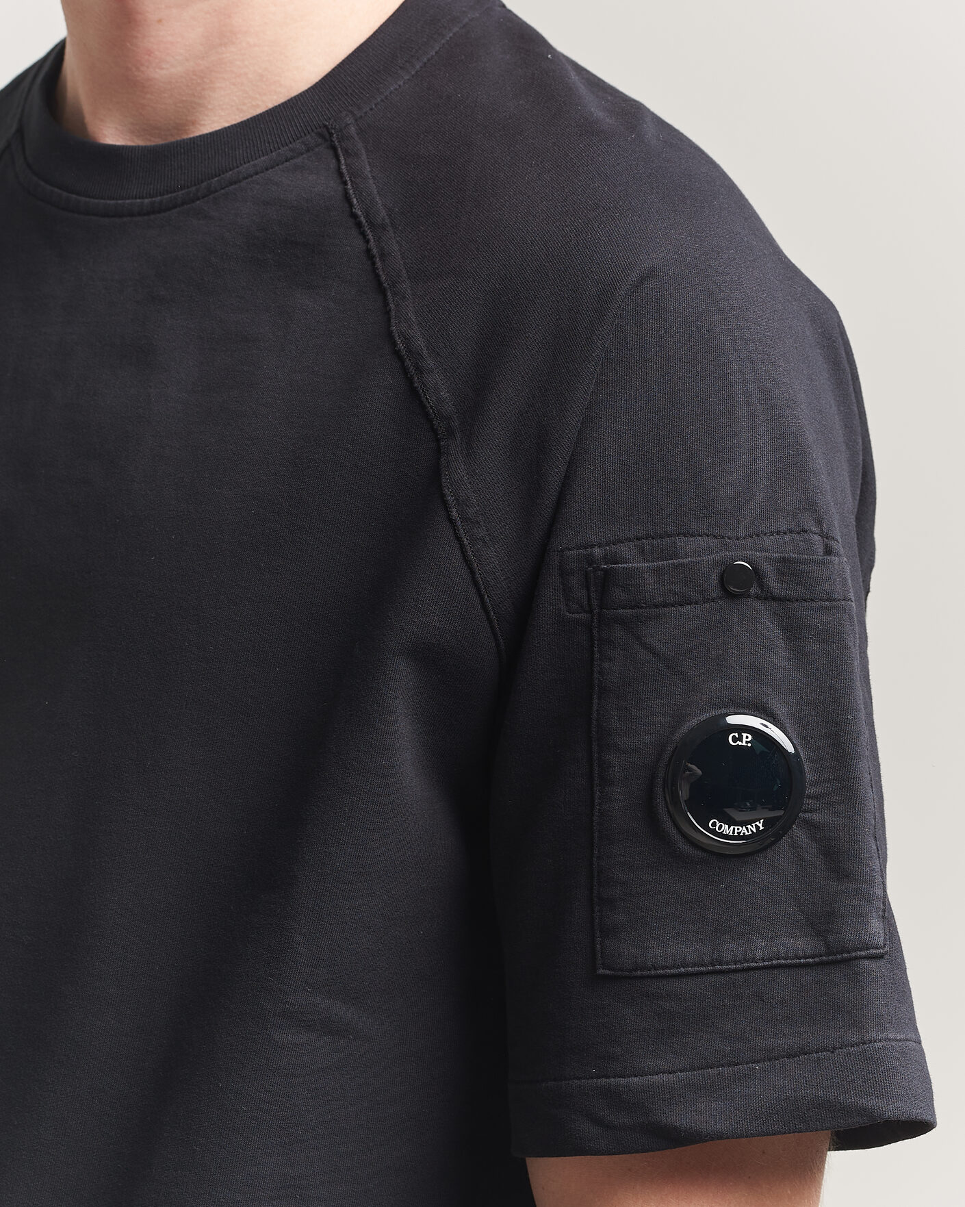 Uomini | T-shirt | C.P. Company | Heavy Weight Lens T-Shirt Black