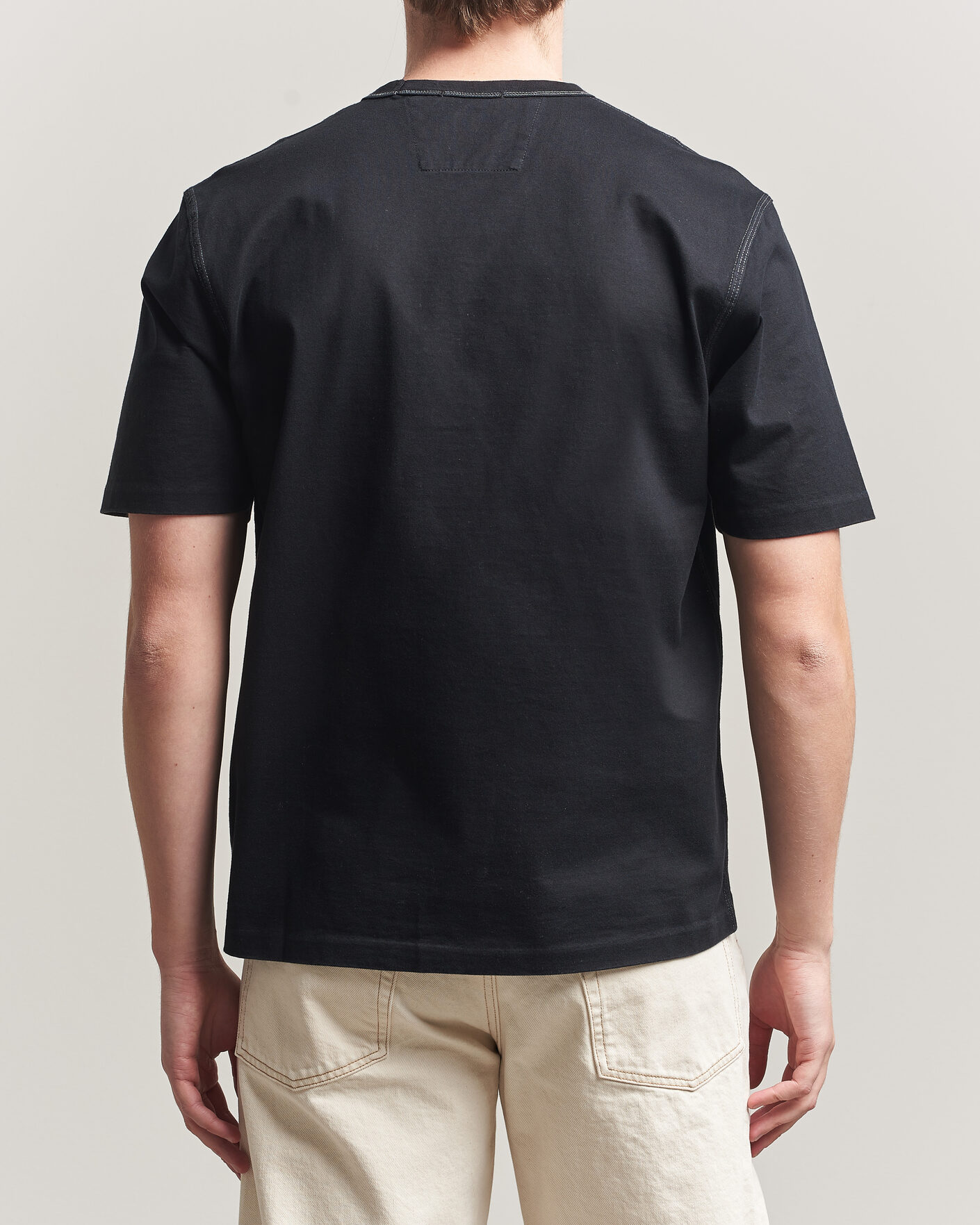 Uomini | T-shirt | C.P. Company | Mercerized Heavy Cotton Chest Logo T-Shirt Black