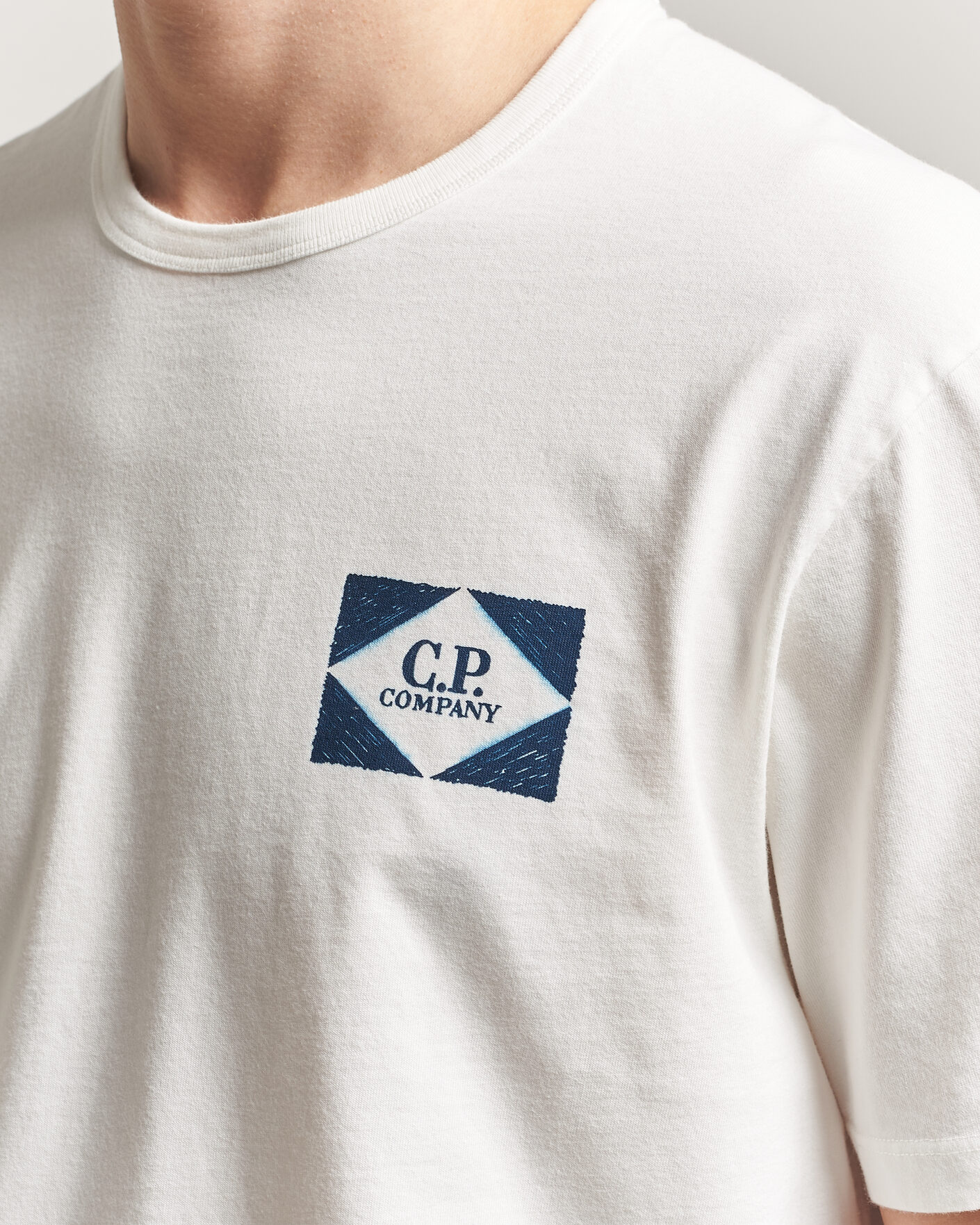 Uomini | T-shirt | C.P. Company | Cotton Jersey Back Print T-Shirt White