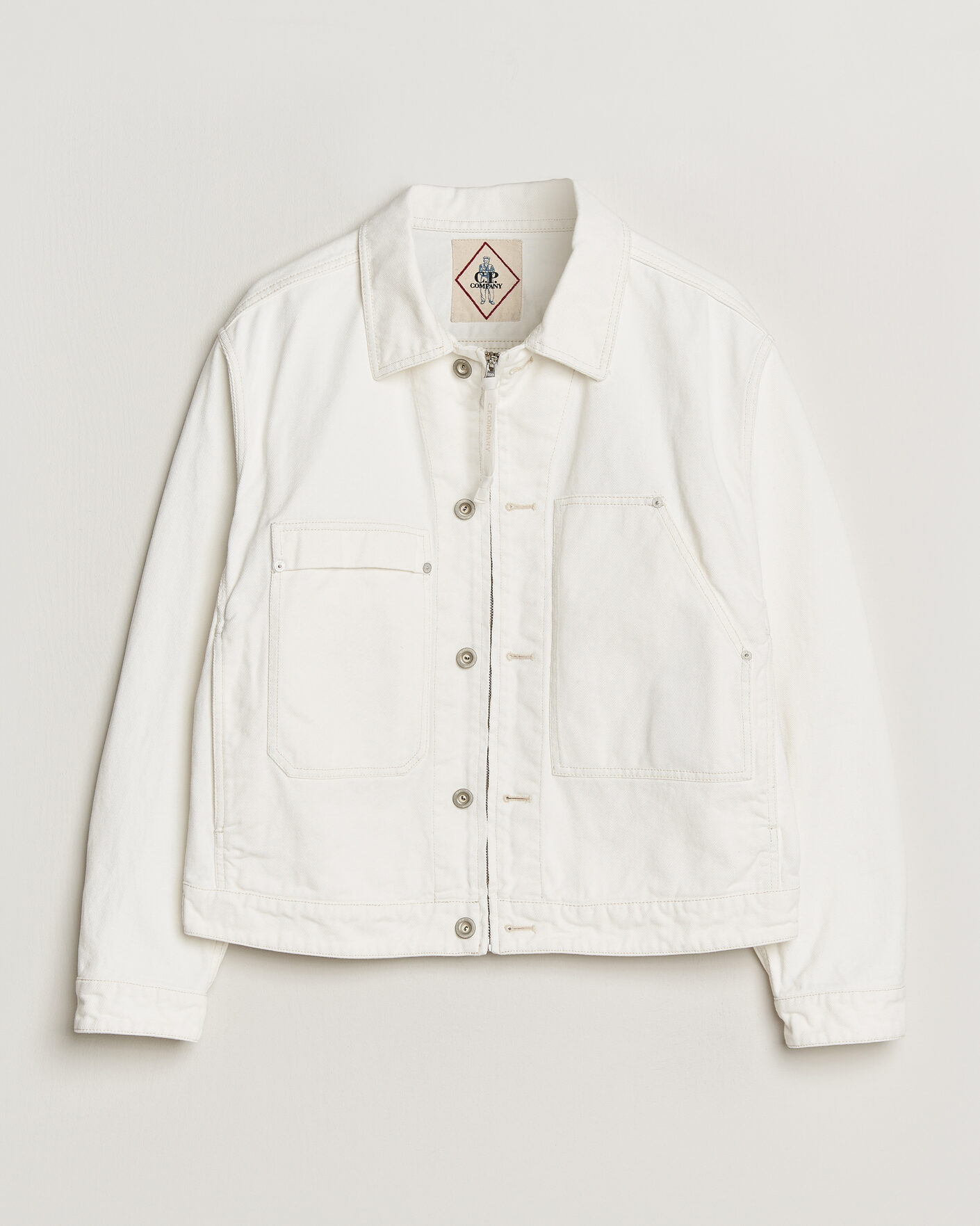 Uomini | Giacche | C.P. Company | Bull Denim 10oz Jeans Jacket White