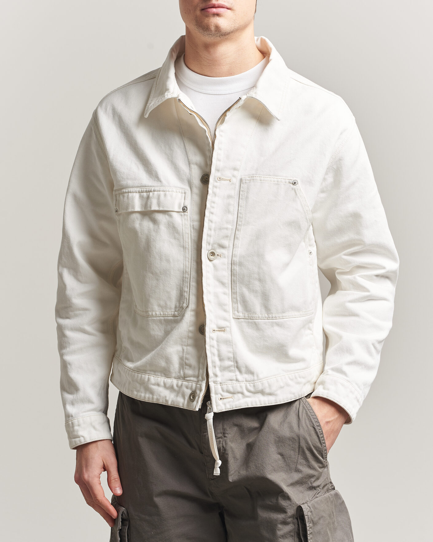 Uomini | Giacche | C.P. Company | Bull Denim 10oz Jeans Jacket White