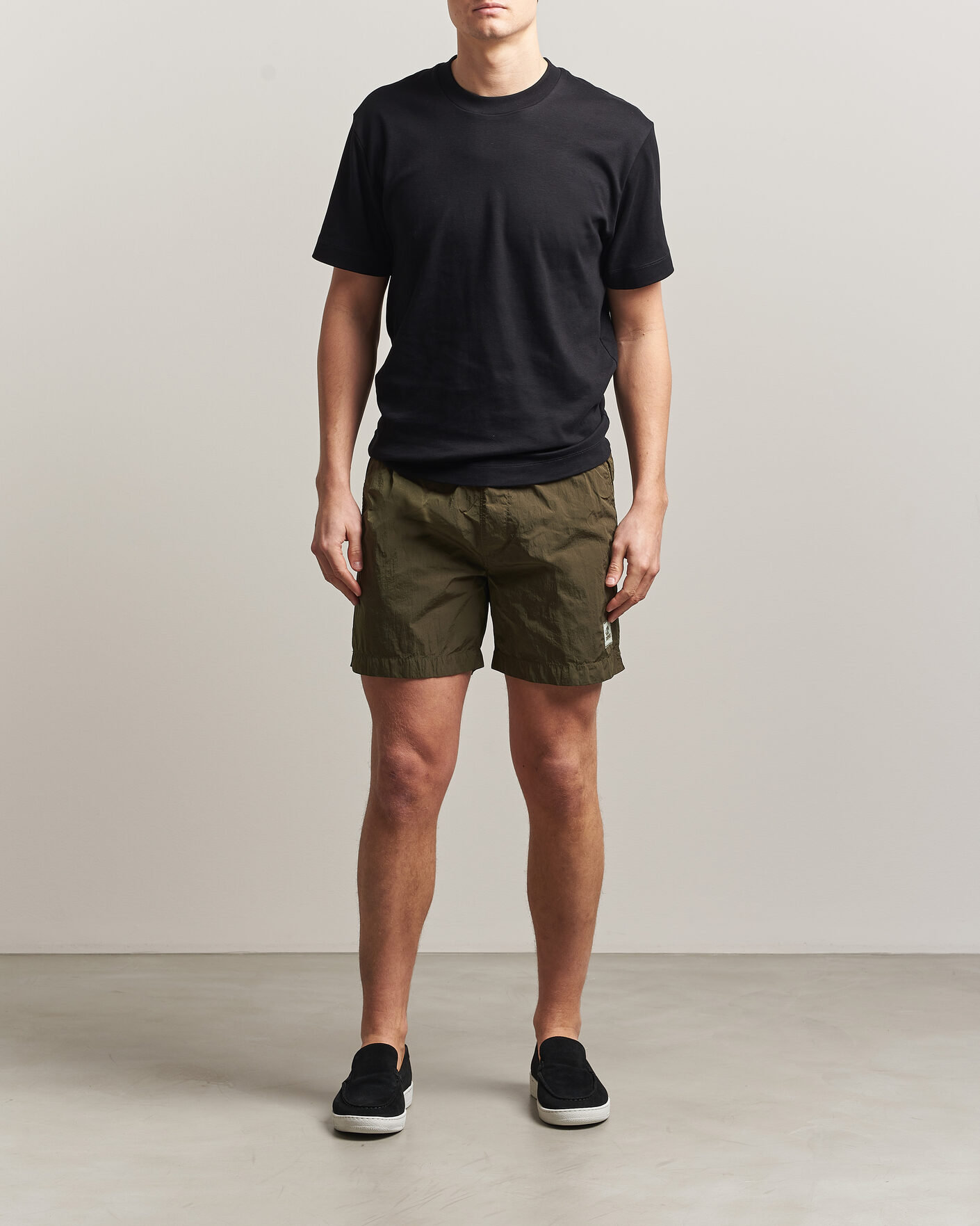 Uomini | Costumi da bagno | C.P. Company | Eco Chrome Logo Swimshorts Olive