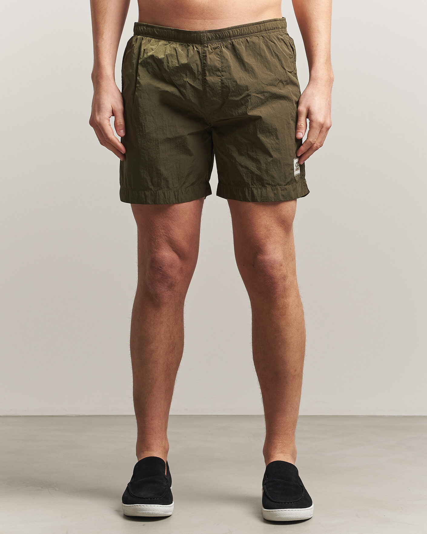 Uomini | Costumi da bagno | C.P. Company | Eco Chrome Logo Swimshorts Olive
