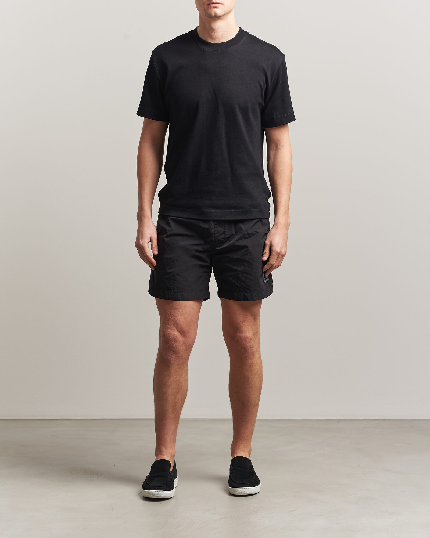 Uomini | Costumi da bagno | C.P. Company | Eco Chrome Logo Swimshorts Black