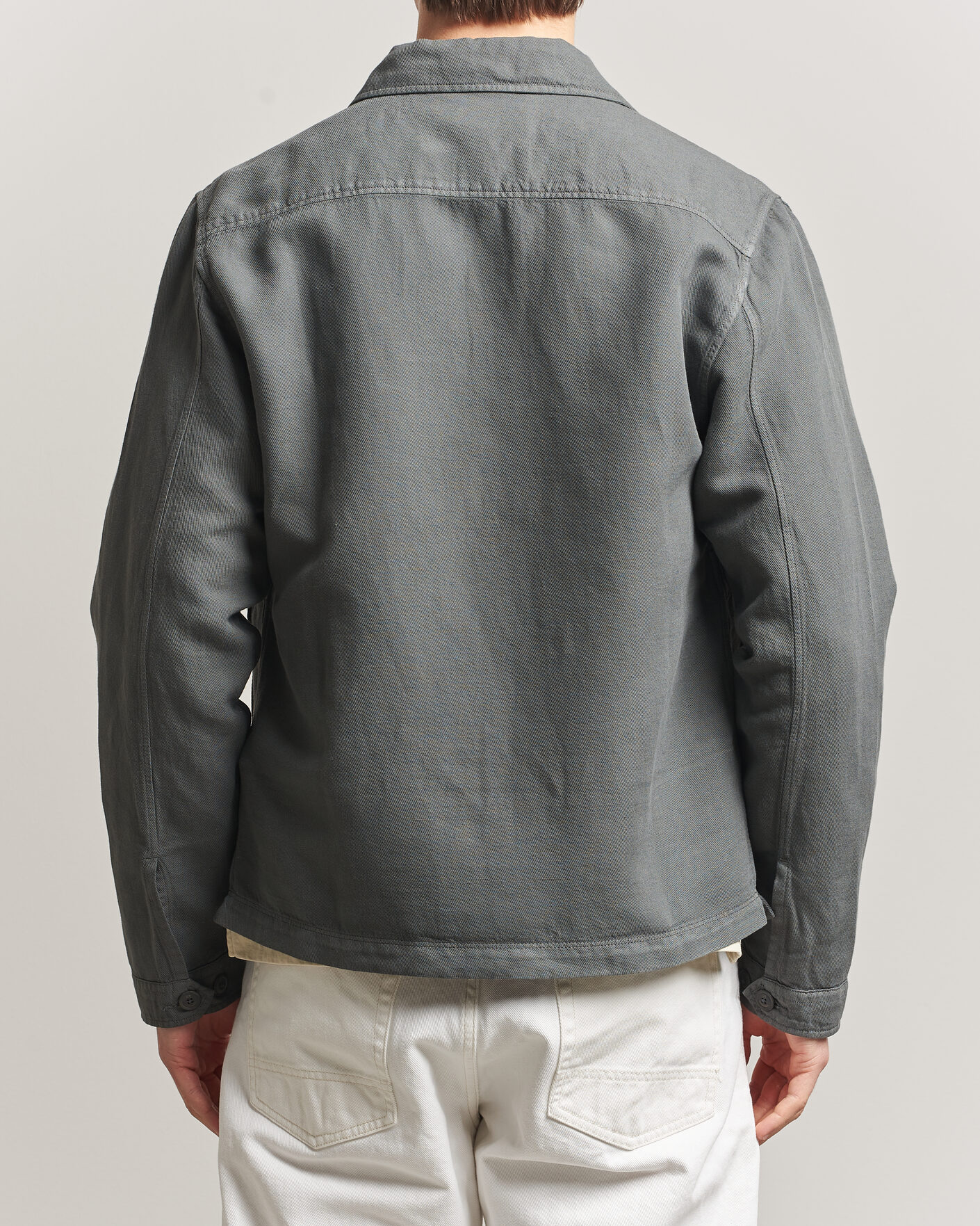 Uomini | Camicie | C.P. Company | Broken Twill Linen/Cotton Overshirt Olive