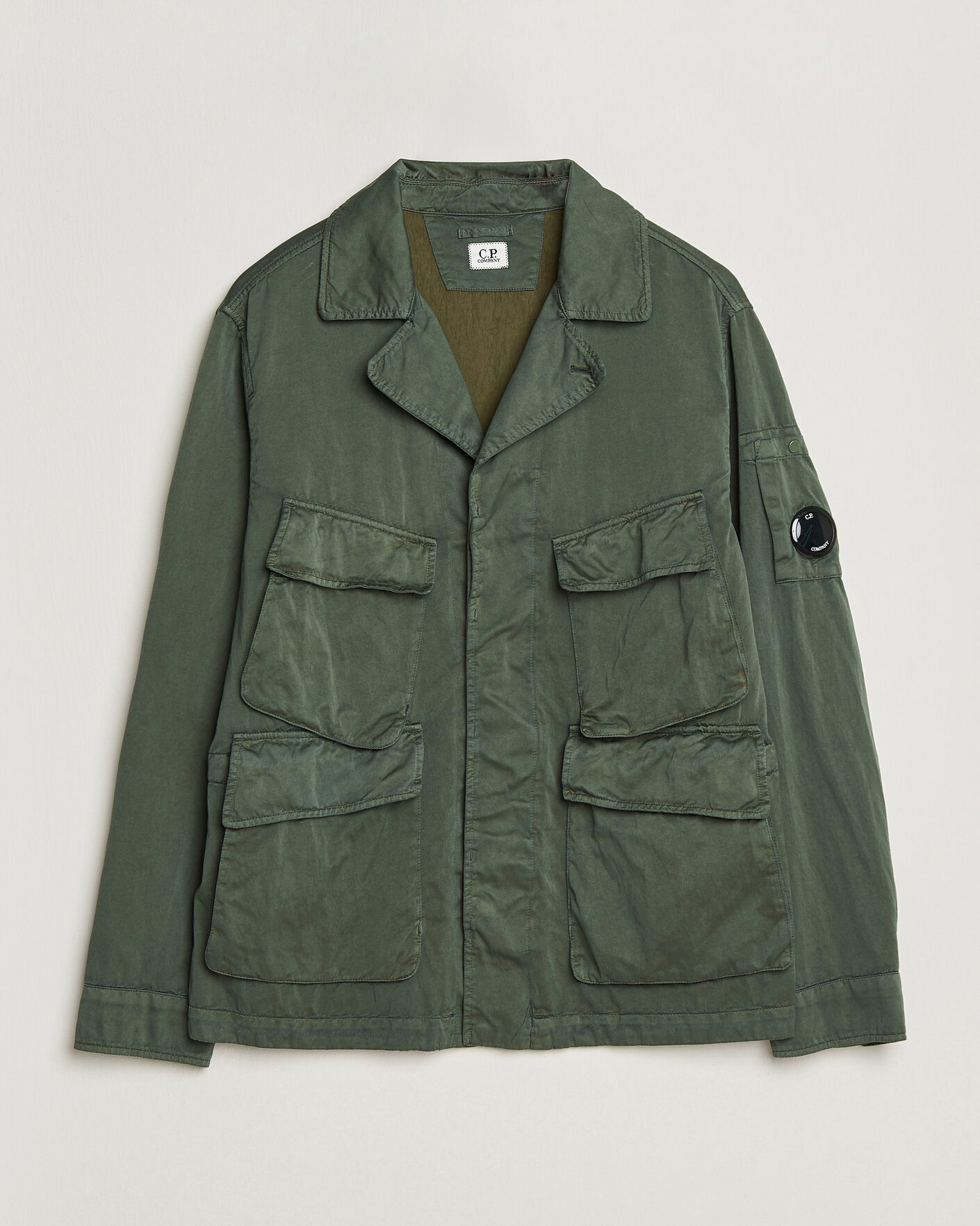 Uomini | Giacche | C.P. Company | Raso Cinque Cotton Nylon Jungle Jacket Dark Green