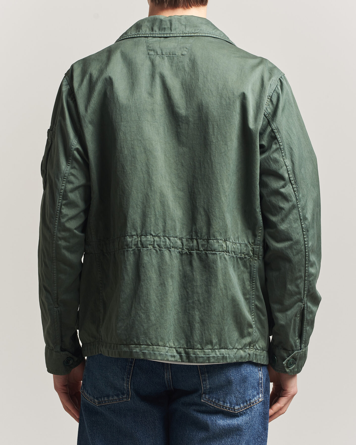 Uomini | Giacche | C.P. Company | Raso Cinque Cotton Nylon Jungle Jacket Dark Green
