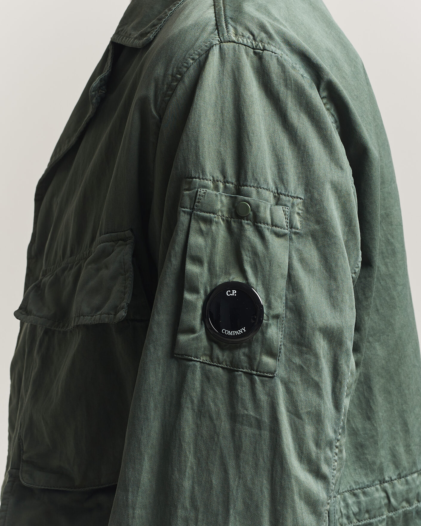 Uomini | Giacche | C.P. Company | Raso Cinque Cotton Nylon Jungle Jacket Dark Green