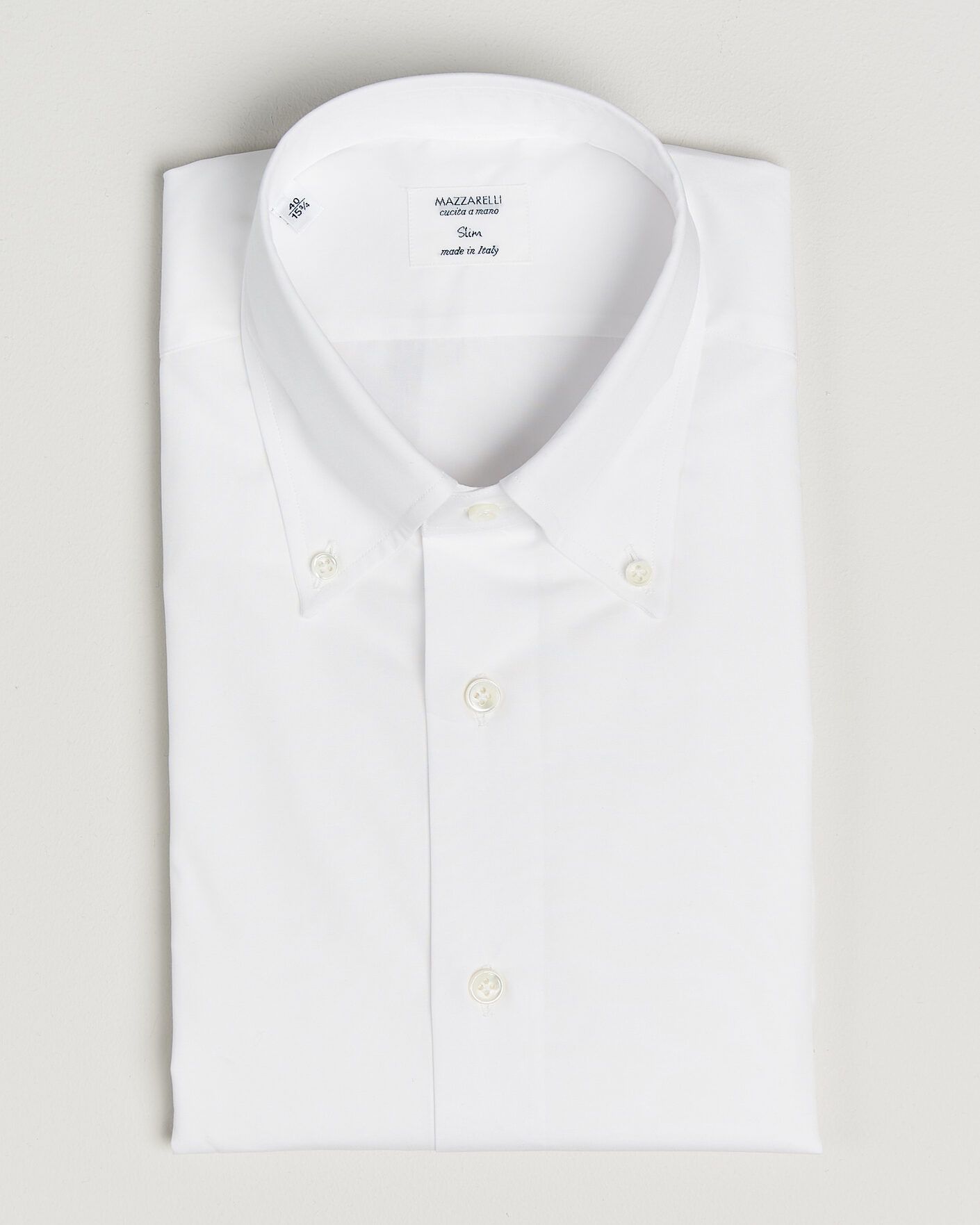 Uomini | Camicie | Mazzarelli | Soft Cotton Button Down Shirt White