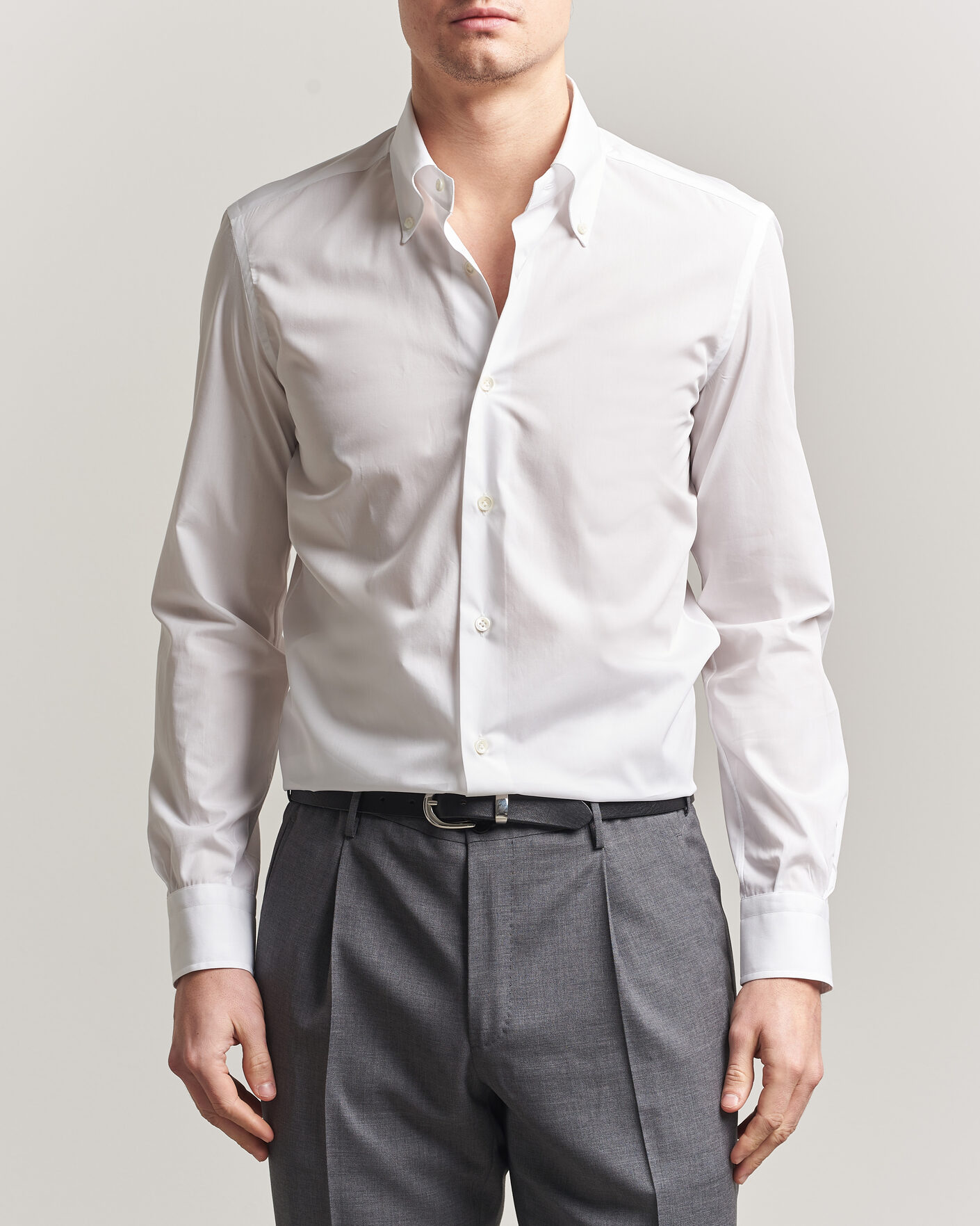 Uomini | Camicie | Mazzarelli | Soft Cotton Button Down Shirt White