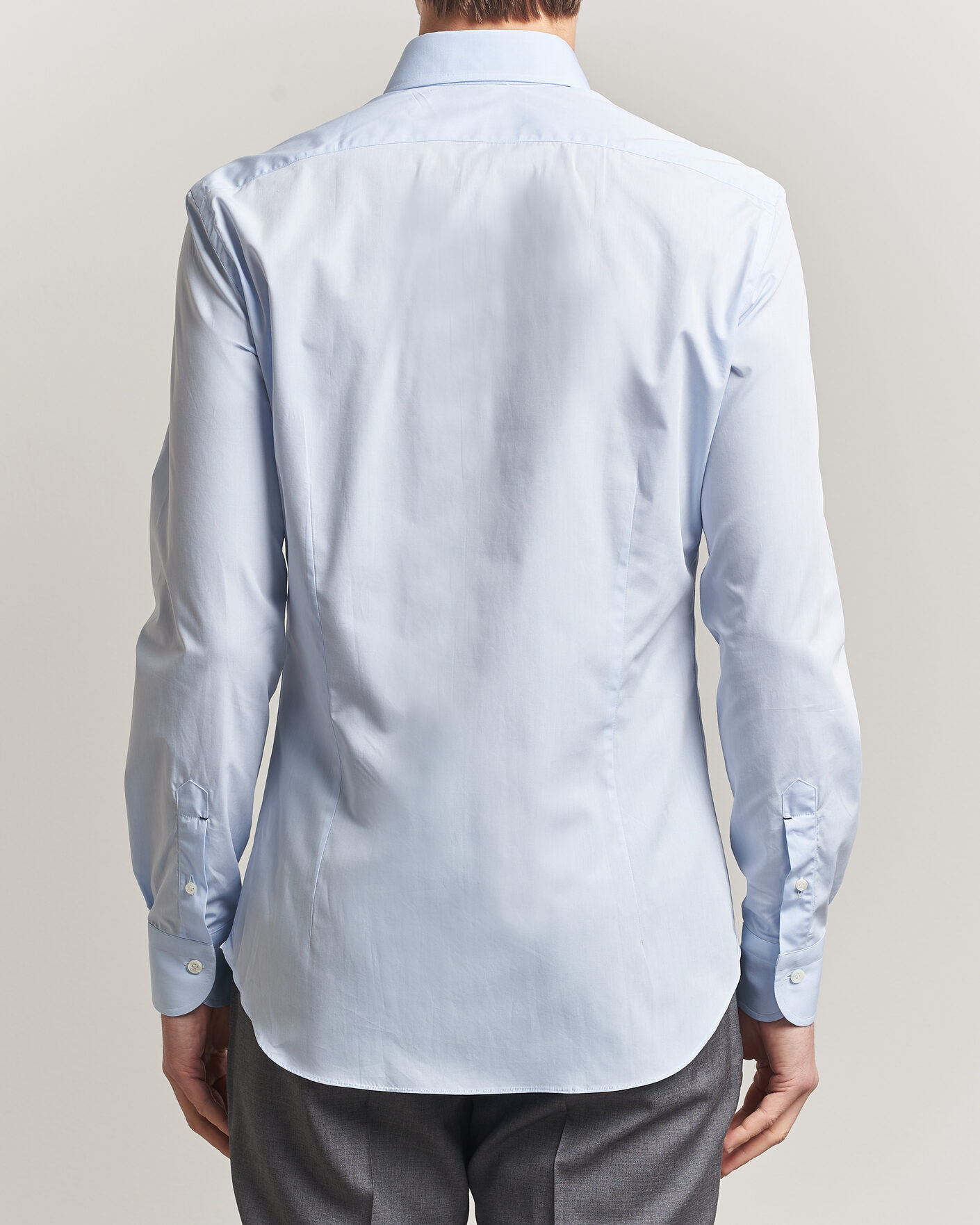 Uomini | Camicie | Mazzarelli | Soft Cotton Button Down Shirt Light Blue