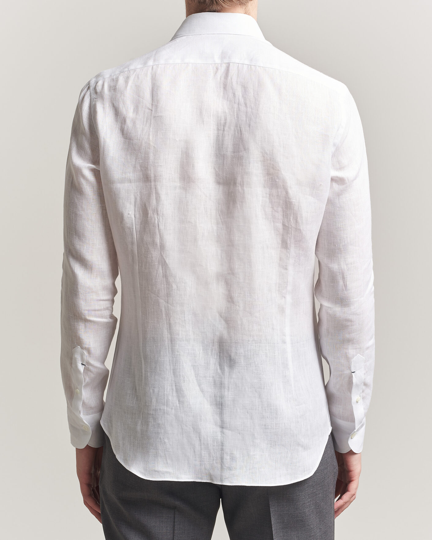 Uomini | Camicie | Mazzarelli | Soft Linen Shirt White
