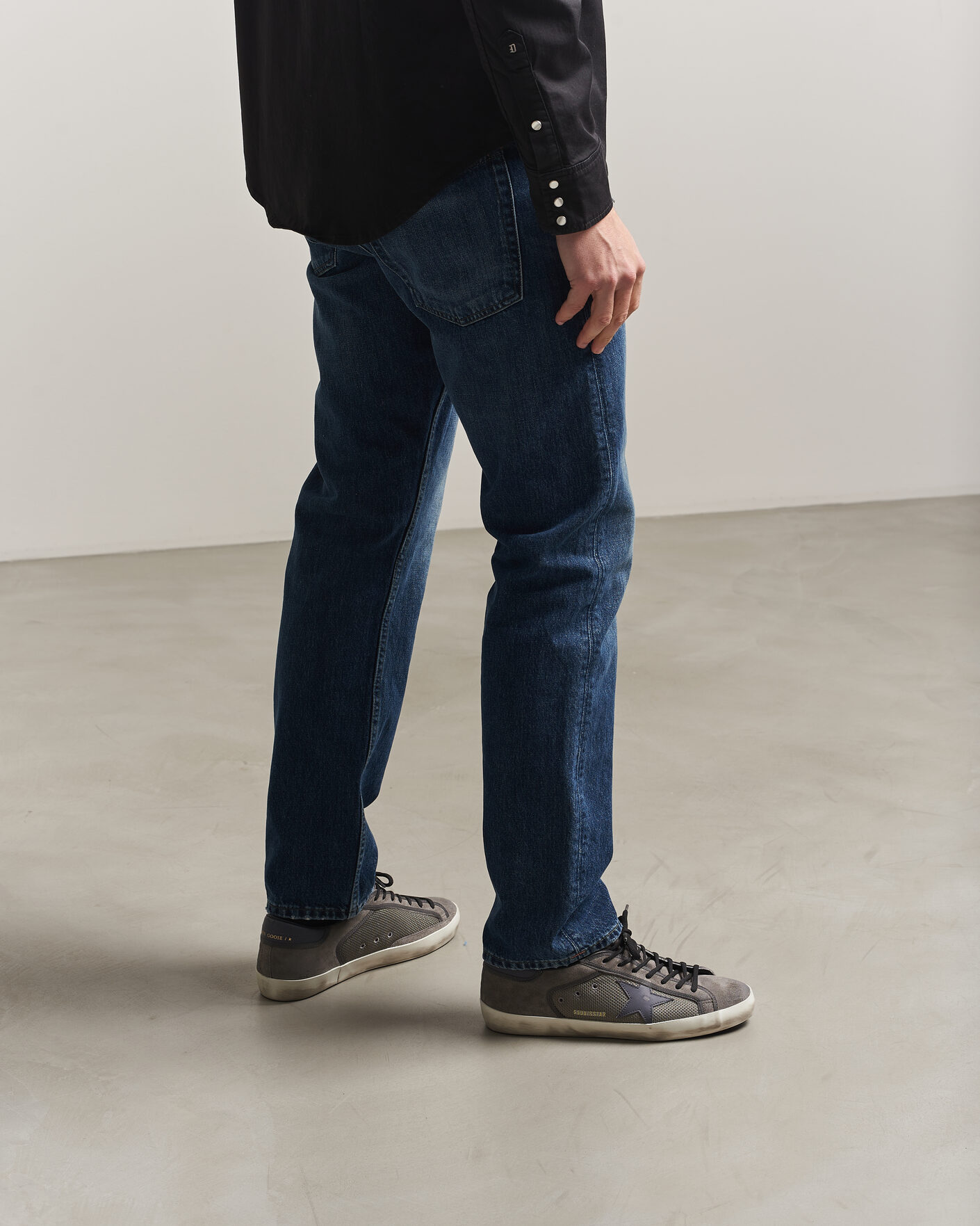 Uomini | Golden Goose Super-Star Sneakers Dark Grey | Golden Goose | Super-Star Sneakers Dark Grey