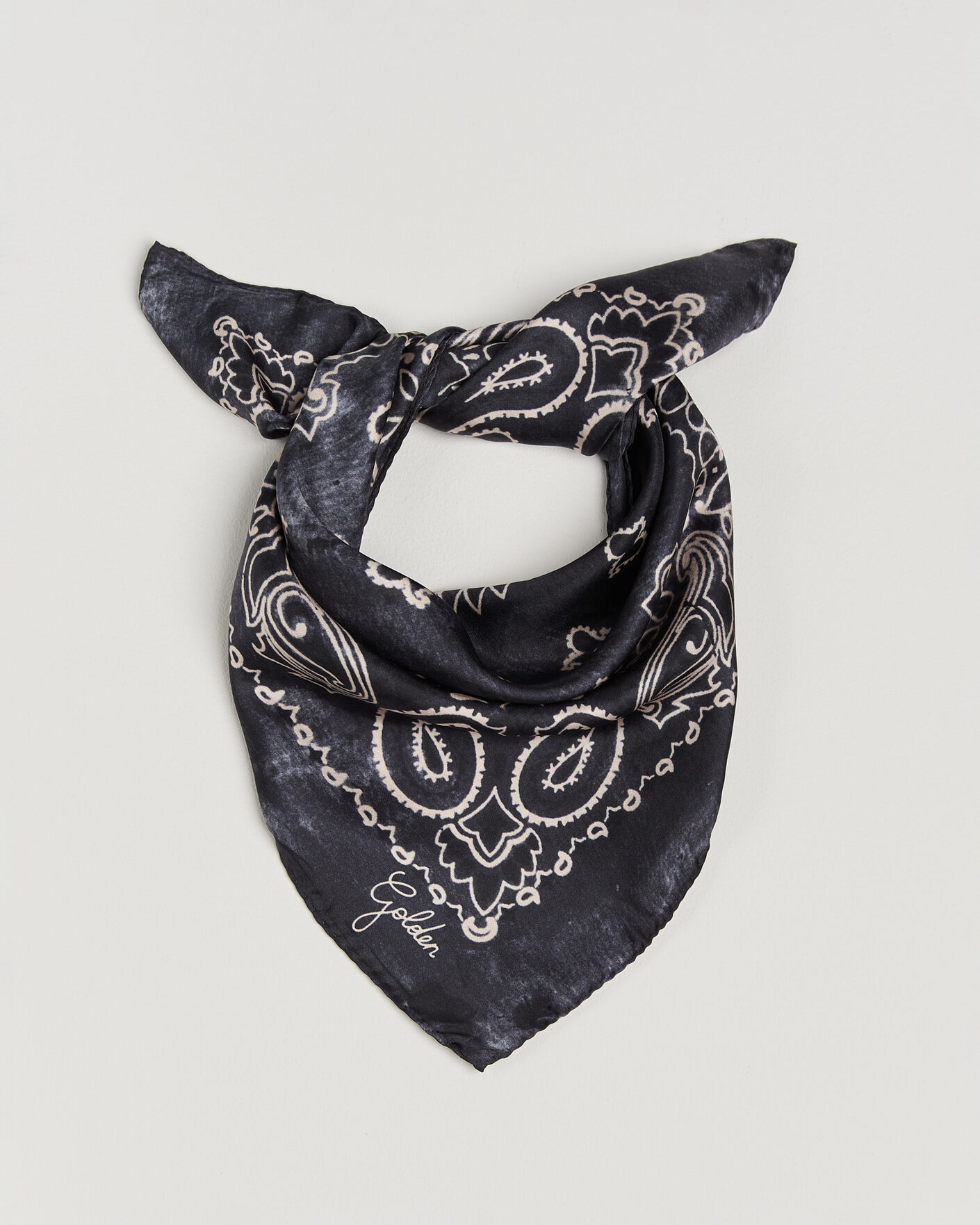 Uomini | Fazzoletti da taschino | Golden Goose | Paisley Silk Bandana Antracite