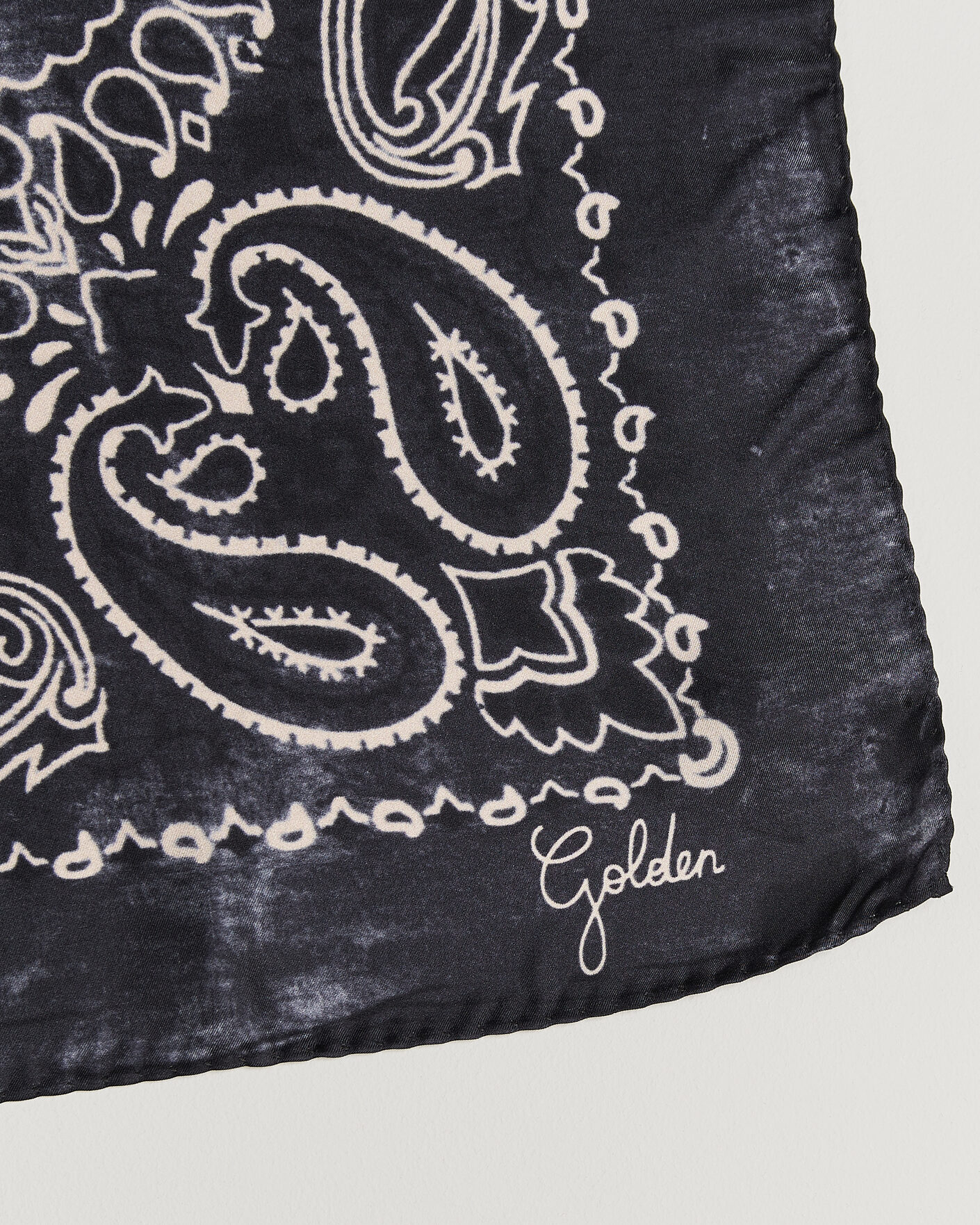 Uomini | Fazzoletti da taschino | Golden Goose | Paisley Silk Bandana Antracite