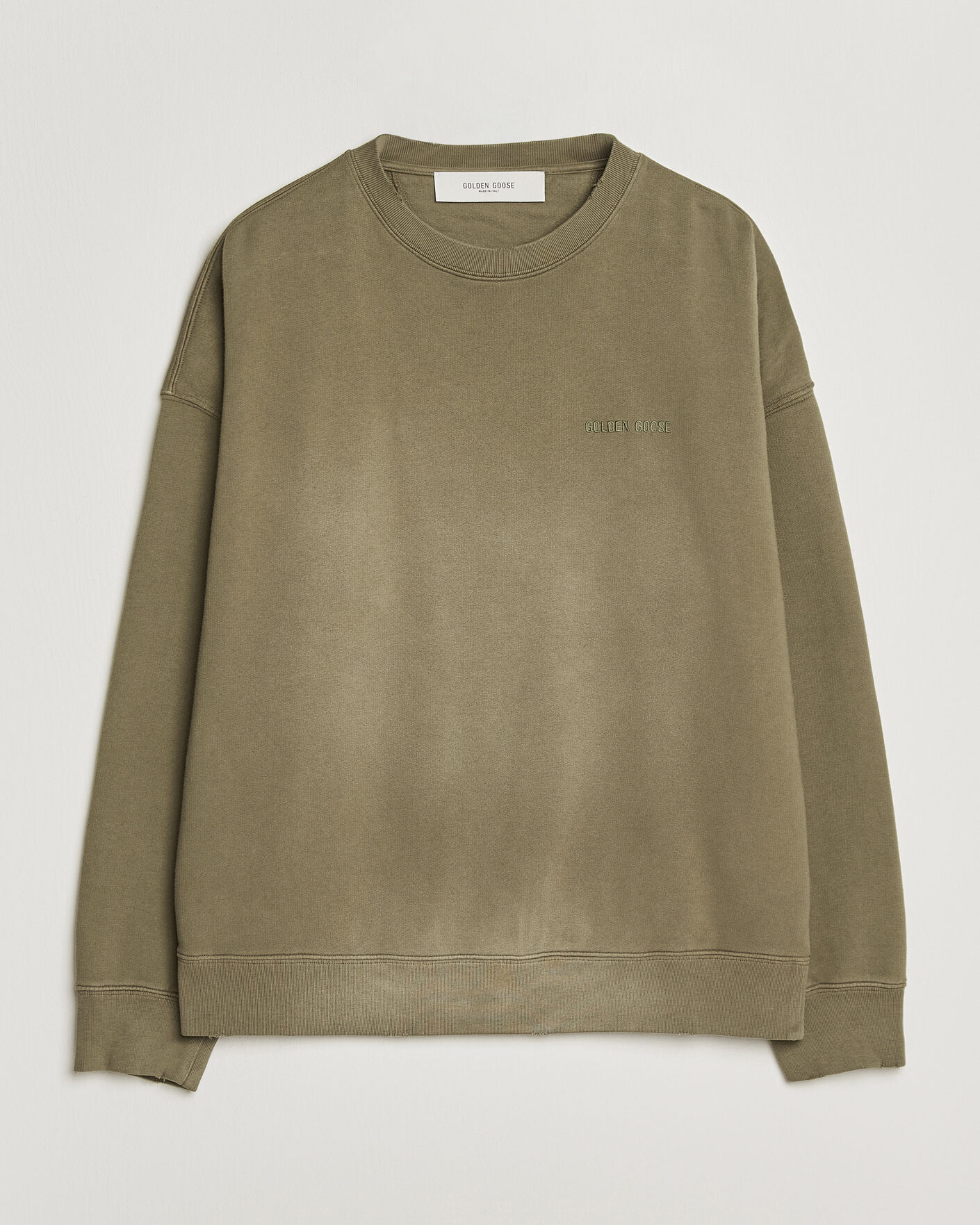 Uomini | Maglieria | Golden Goose | Journey Dyed Cotton Sweatshirt Washed Beige