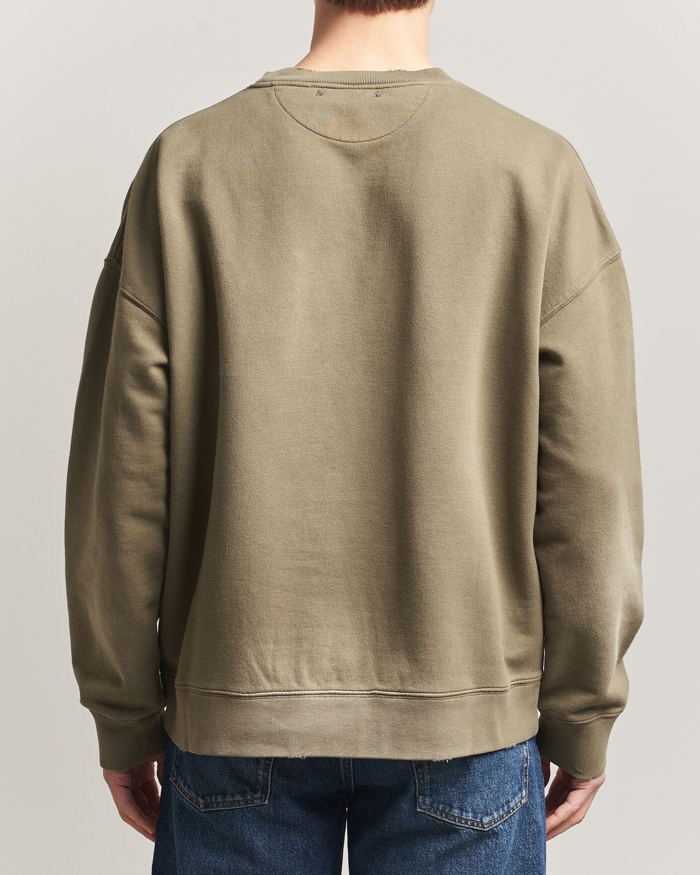 Uomini | Maglieria | Golden Goose | Journey Dyed Cotton Sweatshirt Washed Beige
