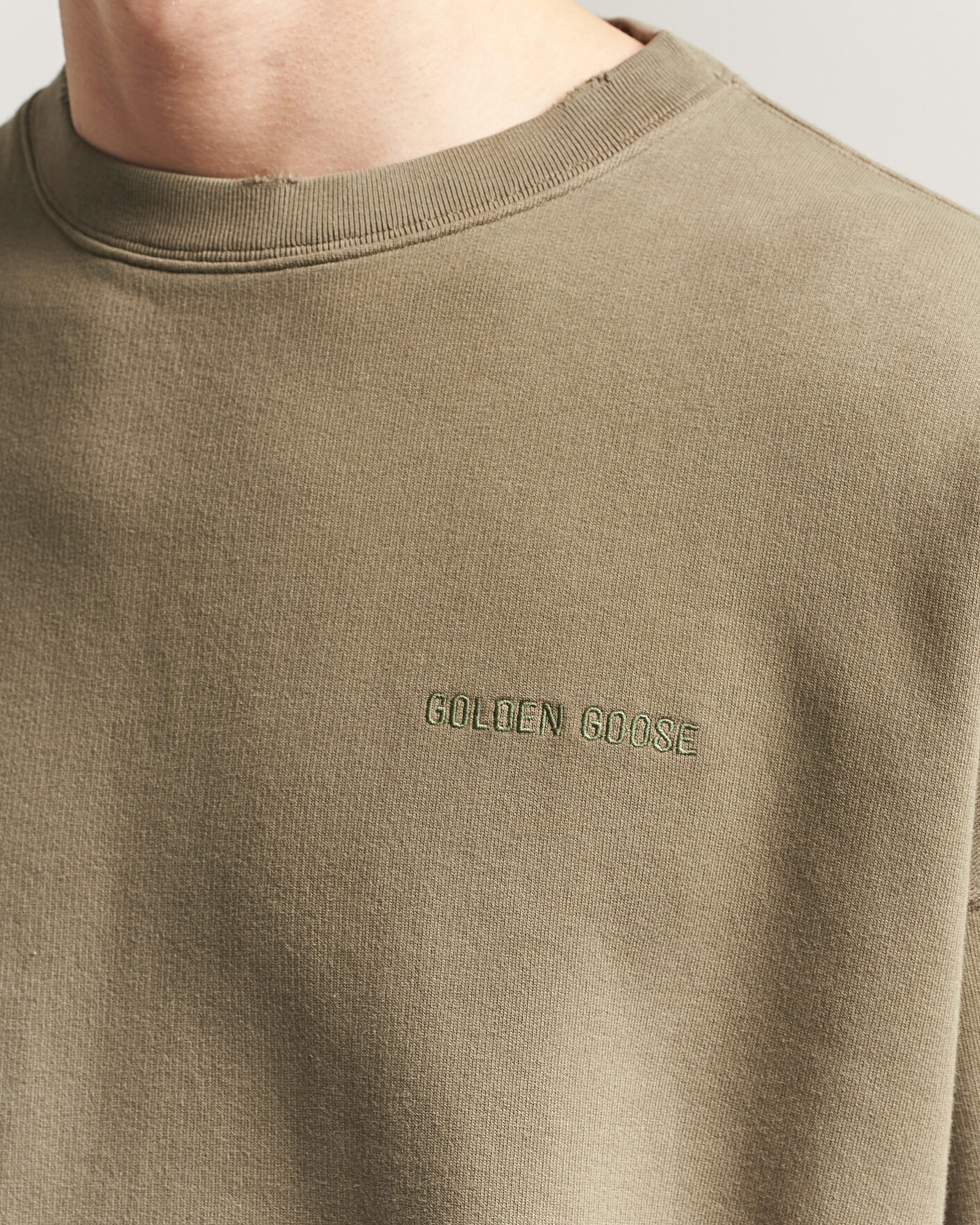 Uomini | Maglieria | Golden Goose | Journey Dyed Cotton Sweatshirt Washed Beige