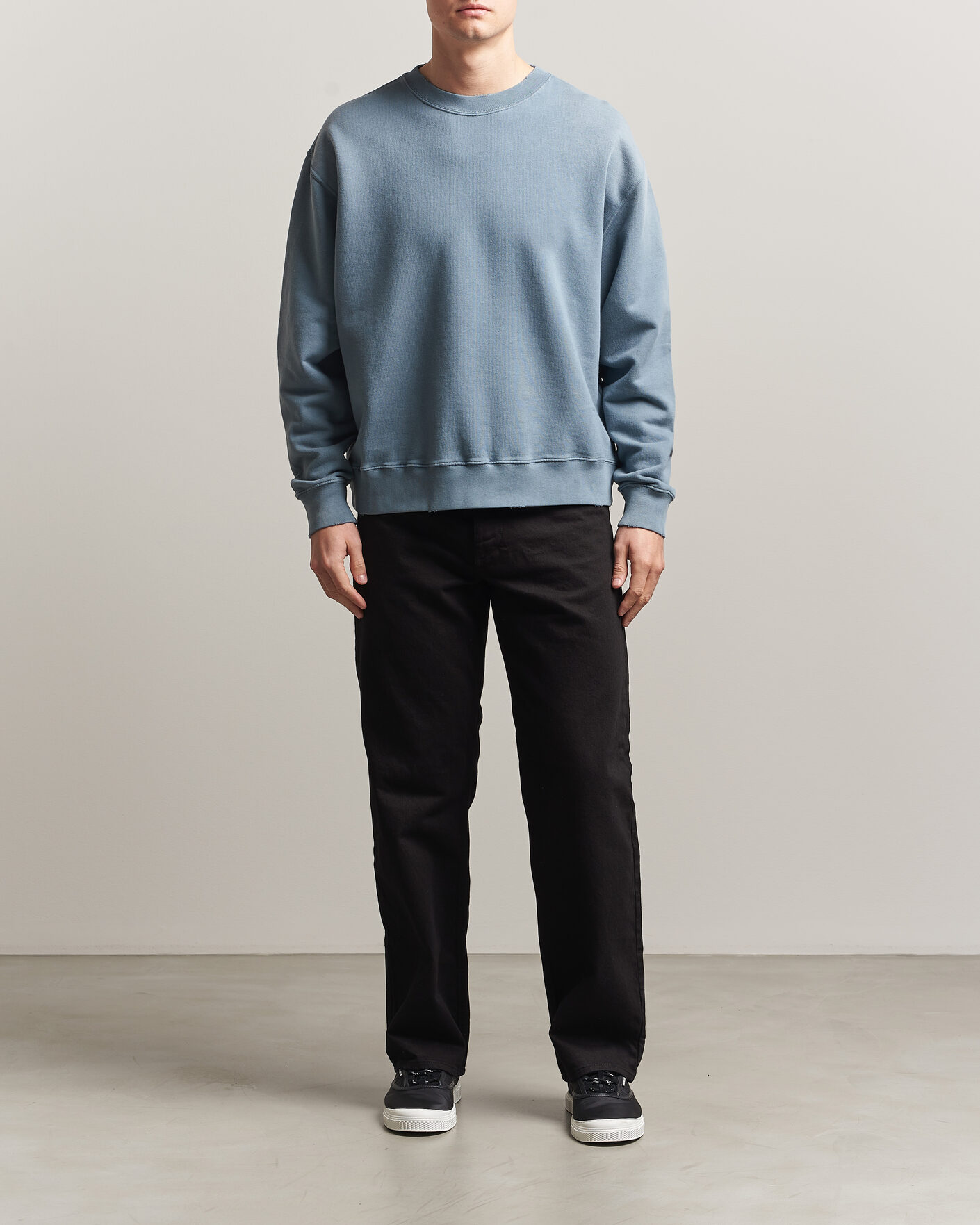 Uomini | Maglieria | Golden Goose | Boxi Faded Cotton Sweatshirt Windward Blue