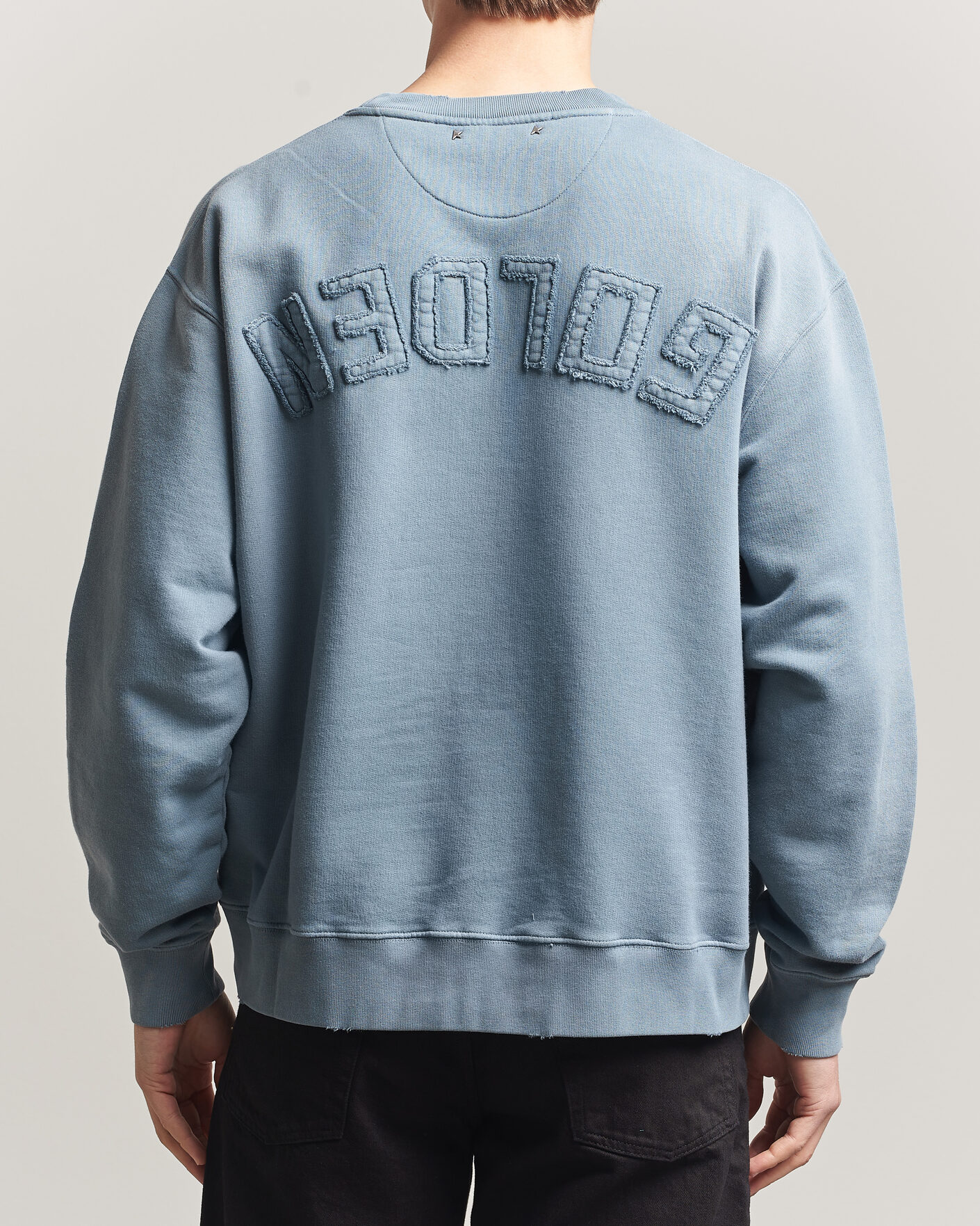 Uomini | Maglieria | Golden Goose | Boxi Faded Cotton Sweatshirt Windward Blue
