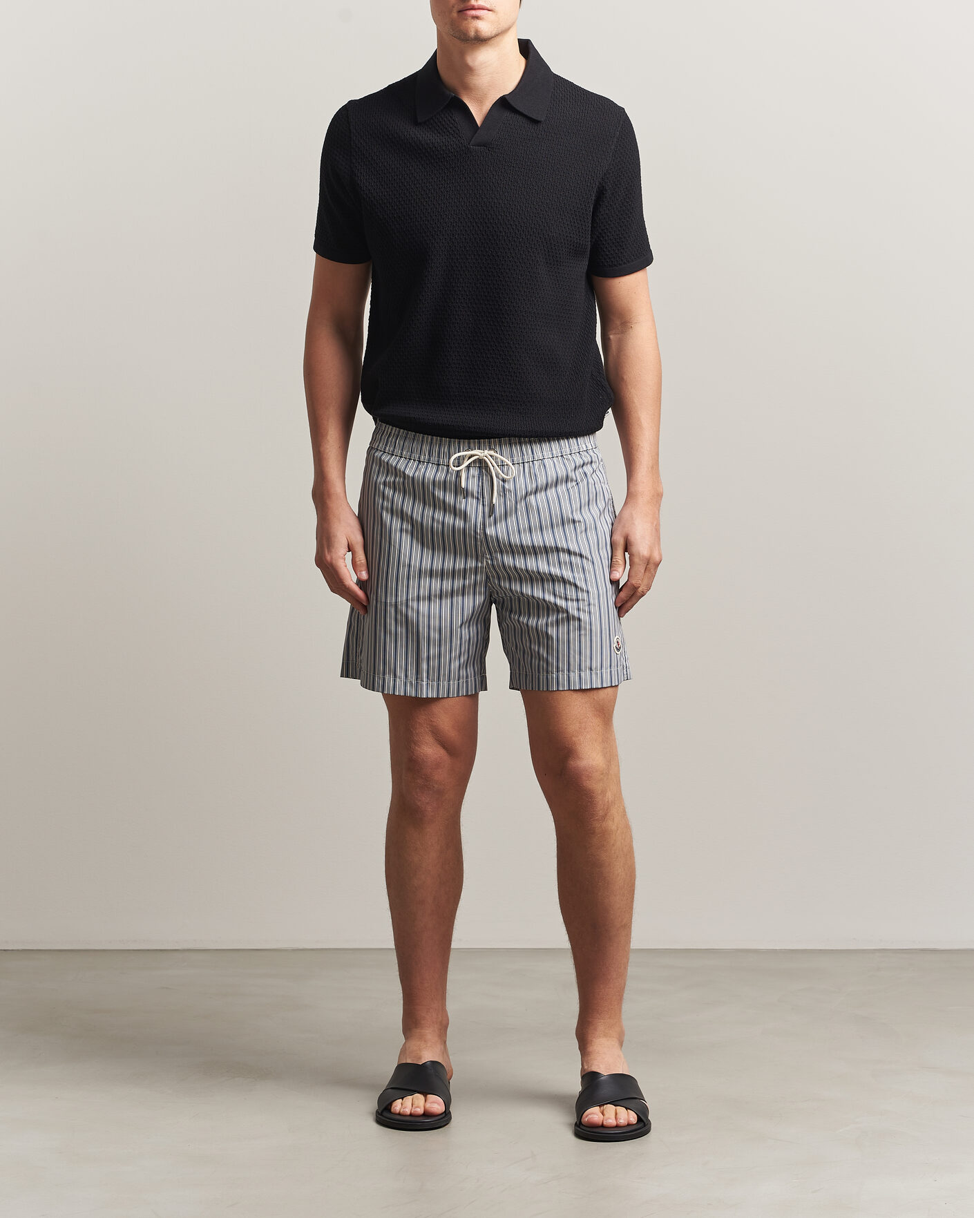 Uomini | Costumi da bagno | Moncler | Nylon Swim Shorts Blue Stripe