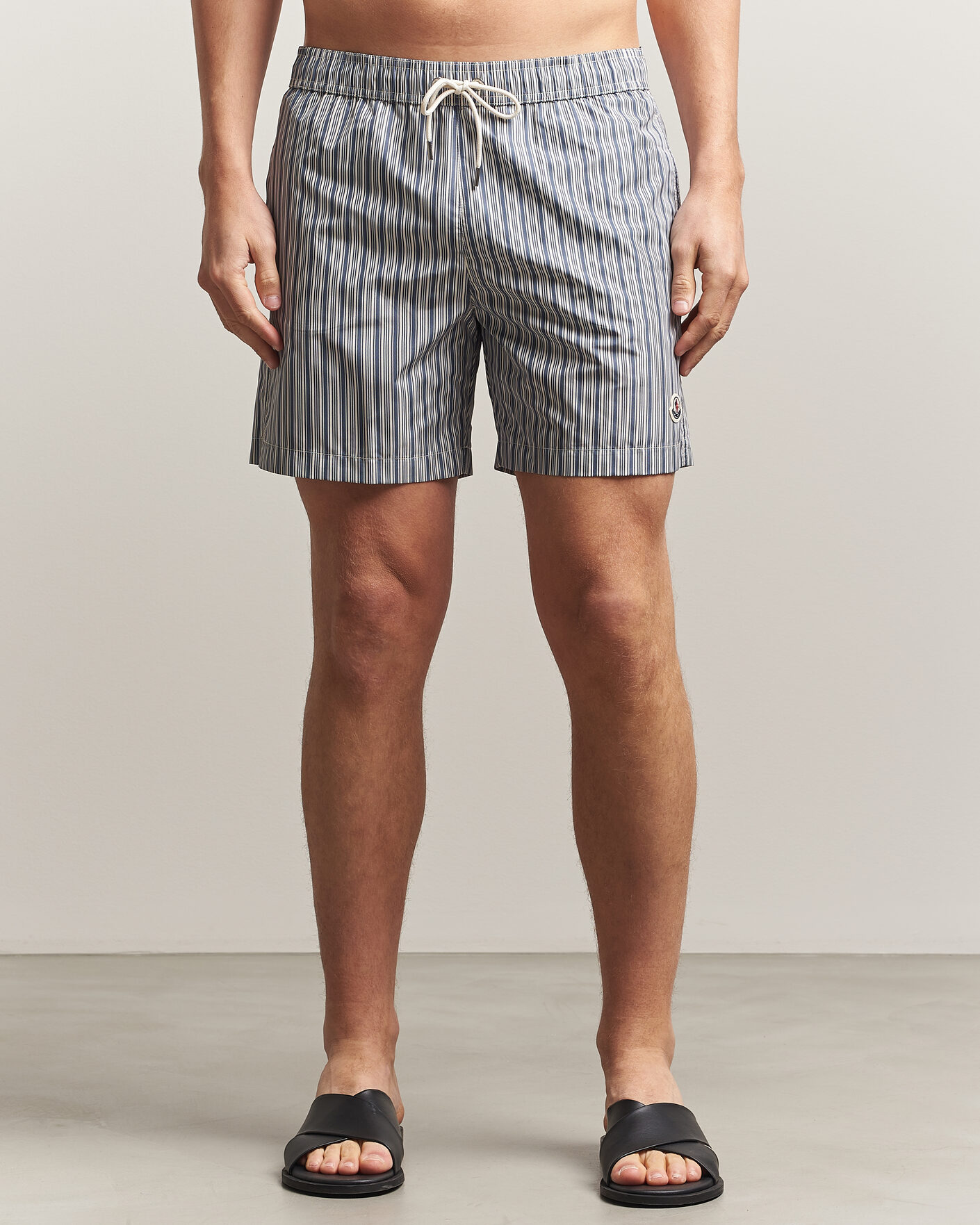 Uomini | Costumi da bagno | Moncler | Nylon Swim Shorts Blue Stripe