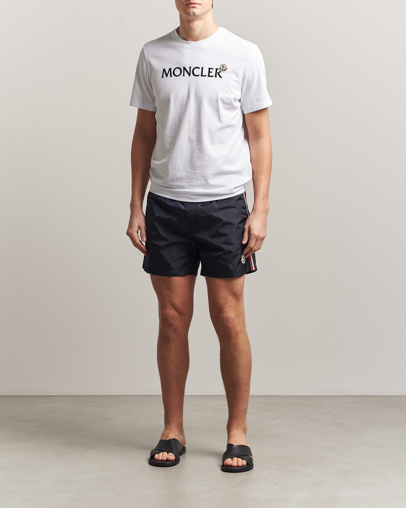 Uomini | Costumi da bagno | Moncler | Contrast Band Swim Shorts Navy