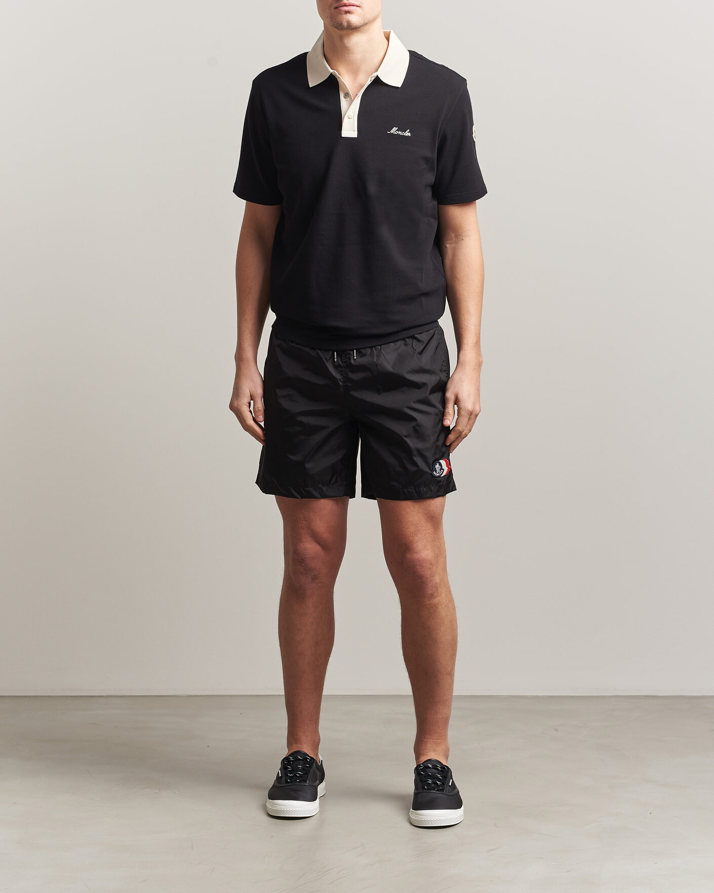Uomini | Costumi da bagno | Moncler | Tricolore Logo Swim Shorts Black