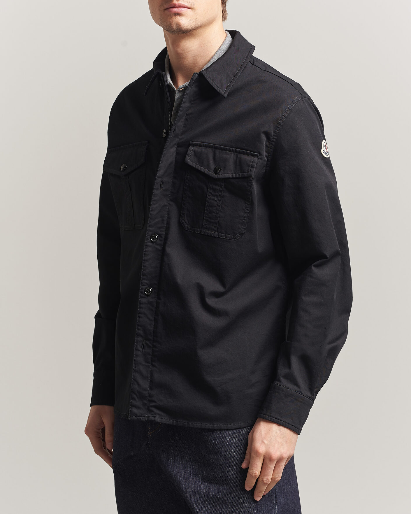 Uomini | Camicie | Moncler | Double Pocket Overshirt Black