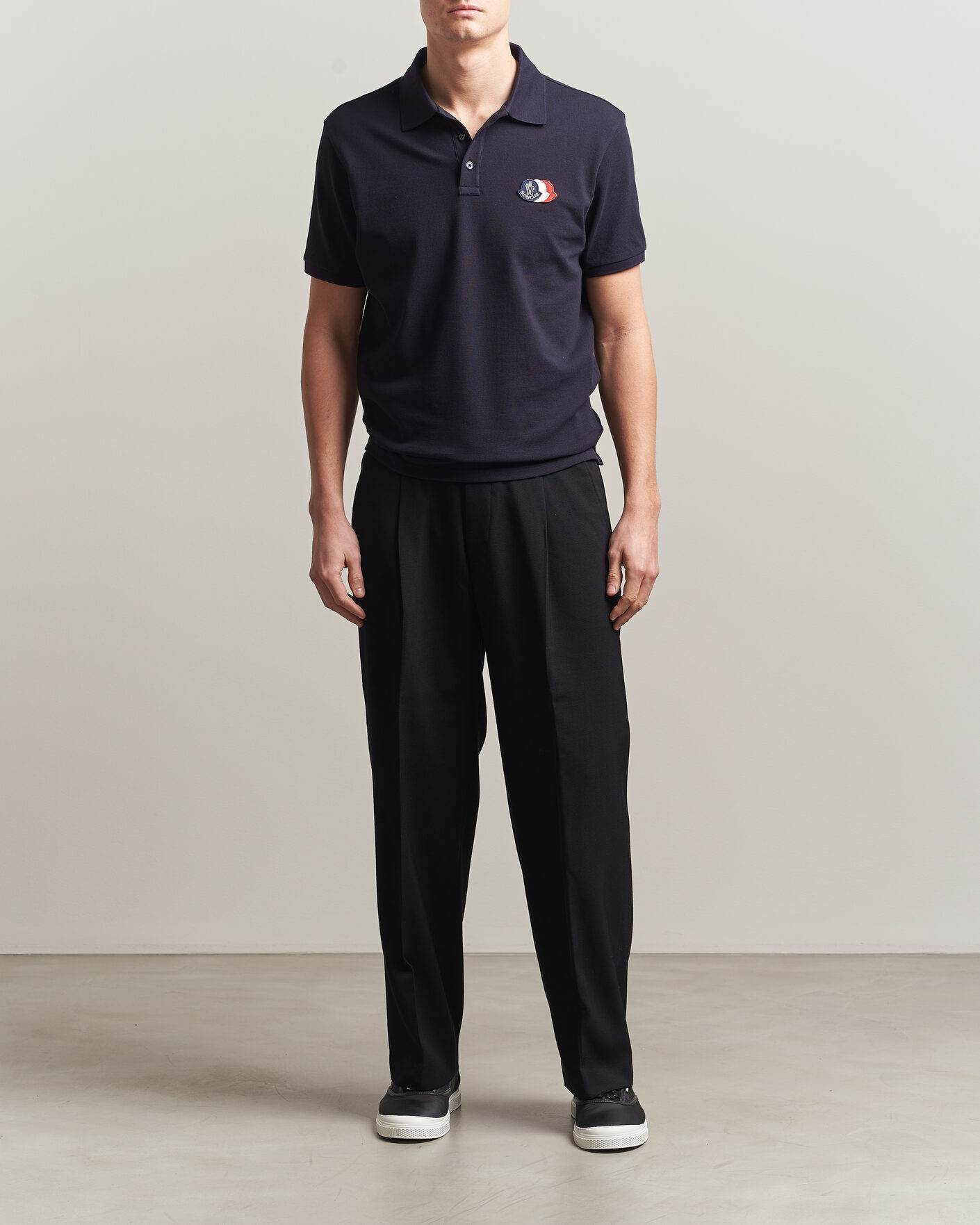 Uomini | Polo | Moncler | Tricolore Logo Polo Navy