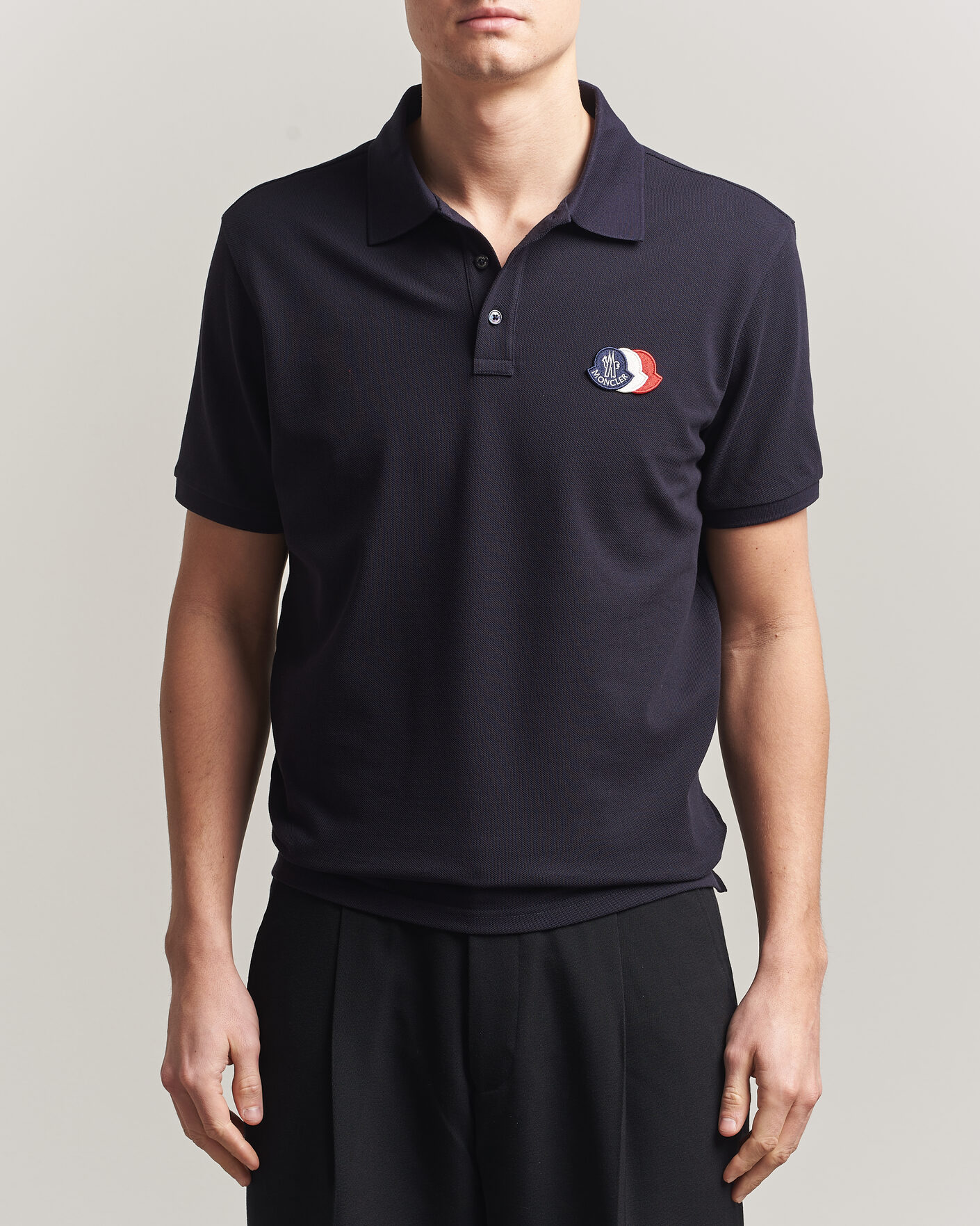 Uomini | Polo | Moncler | Tricolore Logo Polo Navy