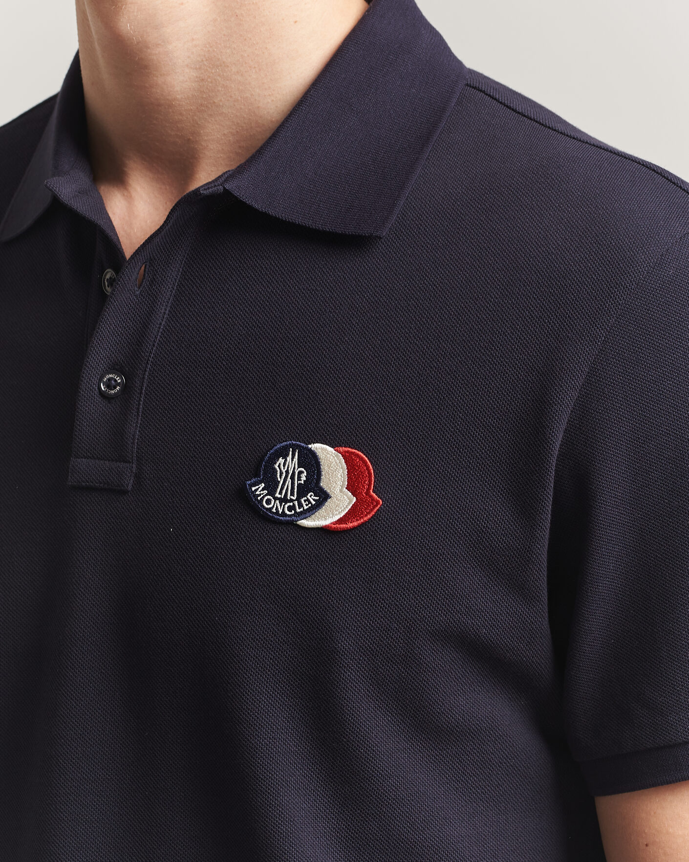 Uomini | Polo | Moncler | Tricolore Logo Polo Navy