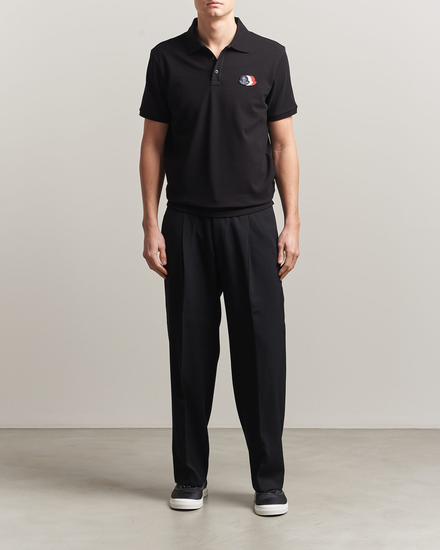 Uomini | Polo | Moncler | Tricolore Logo Polo Black
