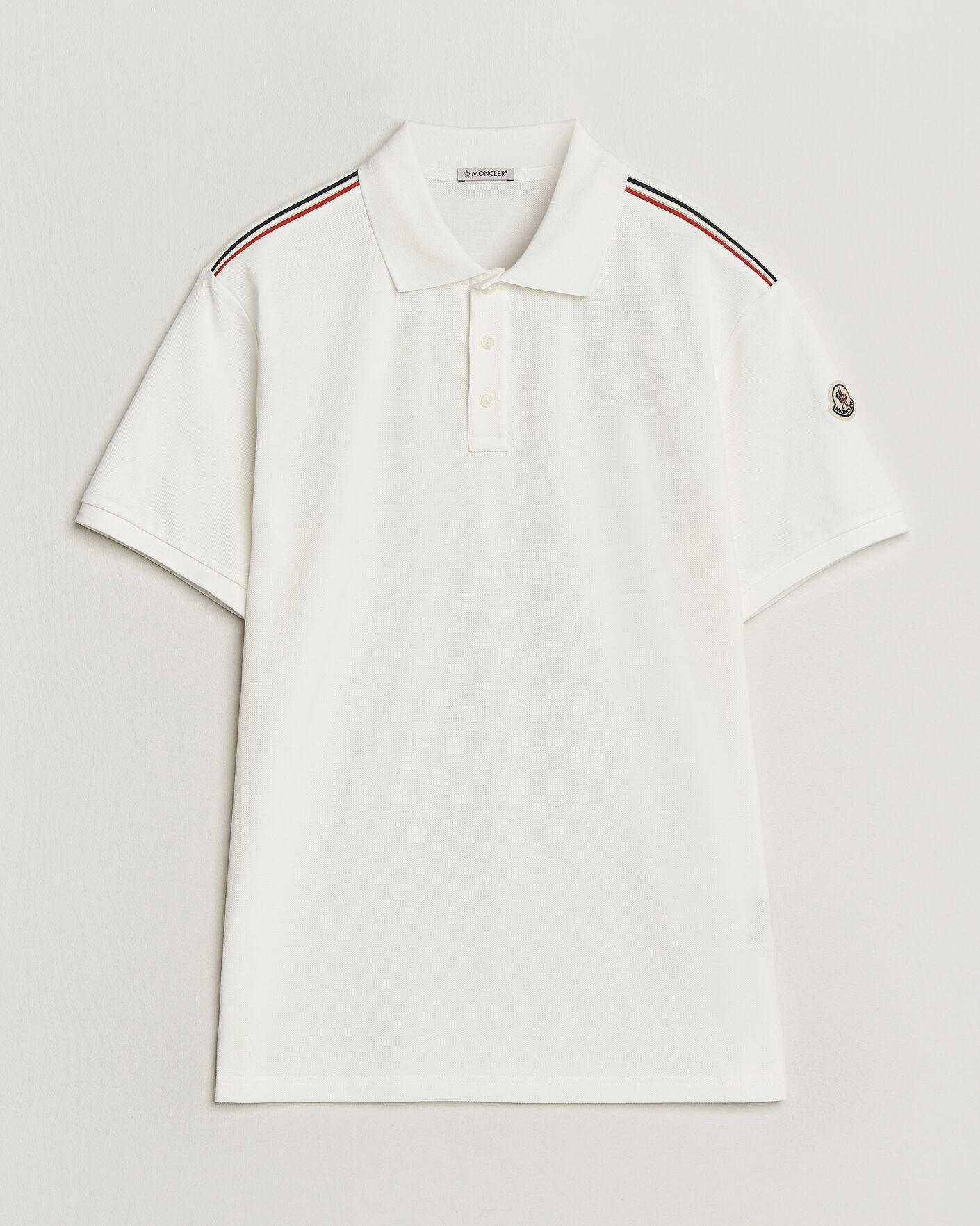 Uomini | Polo | Moncler | Tricolore Shoulder Polo White