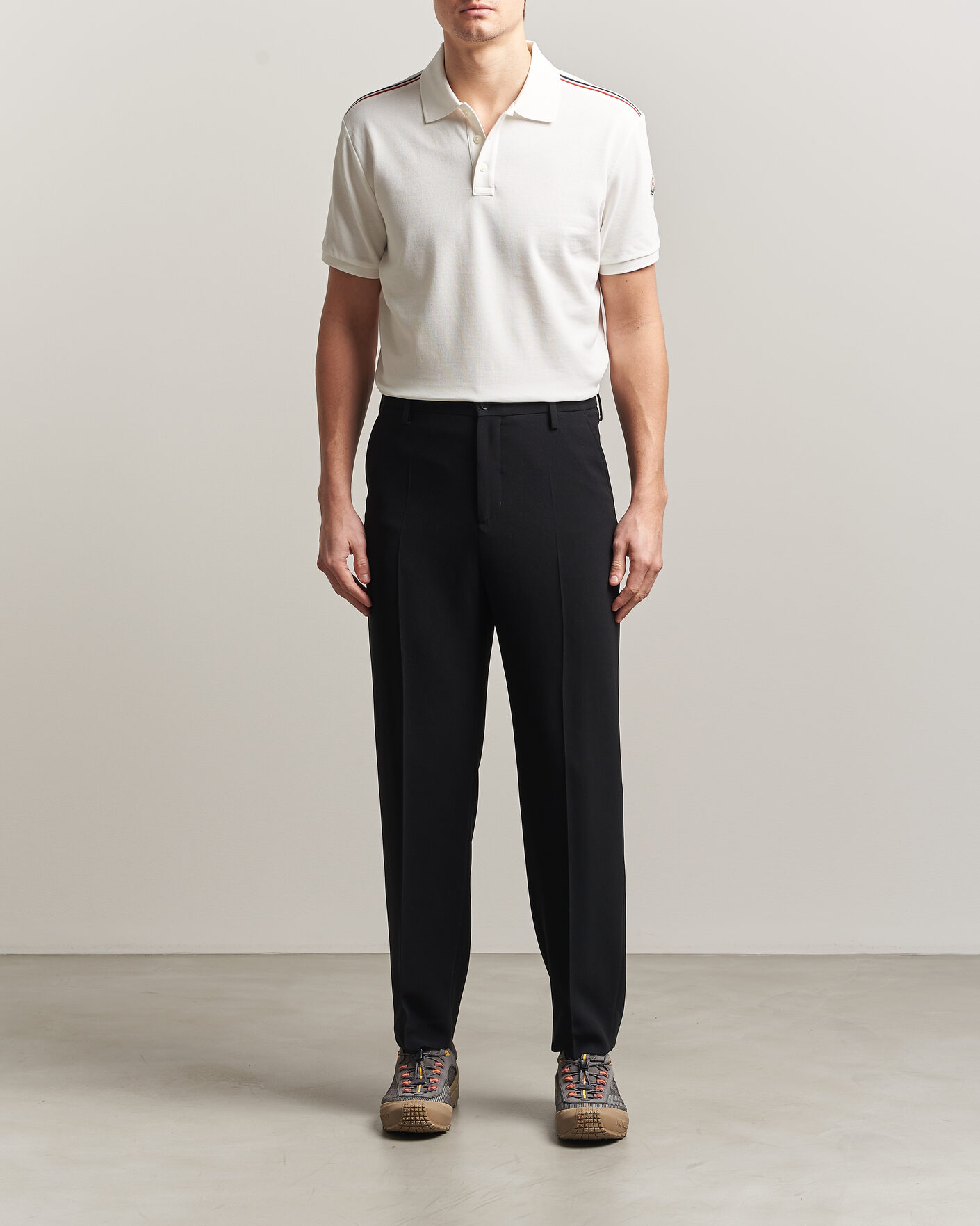 Uomini | Polo | Moncler | Tricolore Shoulder Polo White