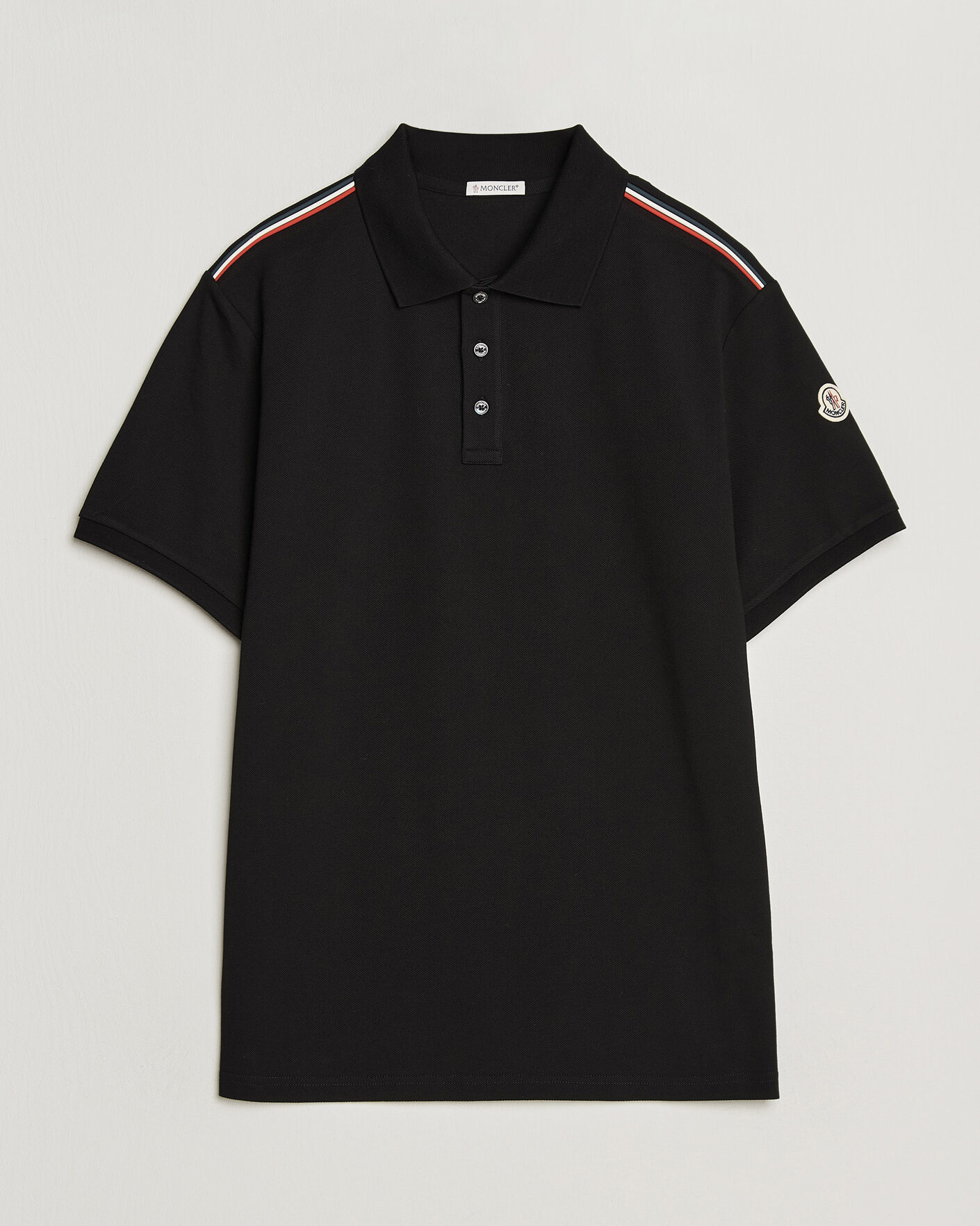 Uomini | Polo | Moncler | Tricolore Shoulder Polo Black